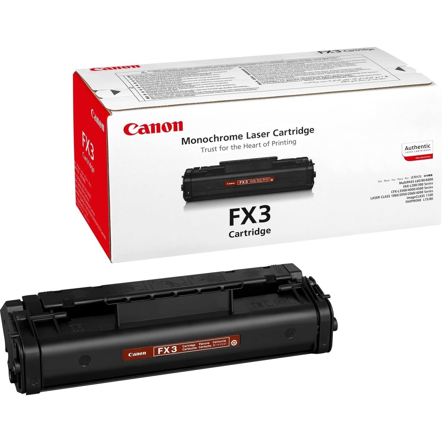 Original Toner Canon Fax L 260 I (1557A003 / FX-3) Schwarz