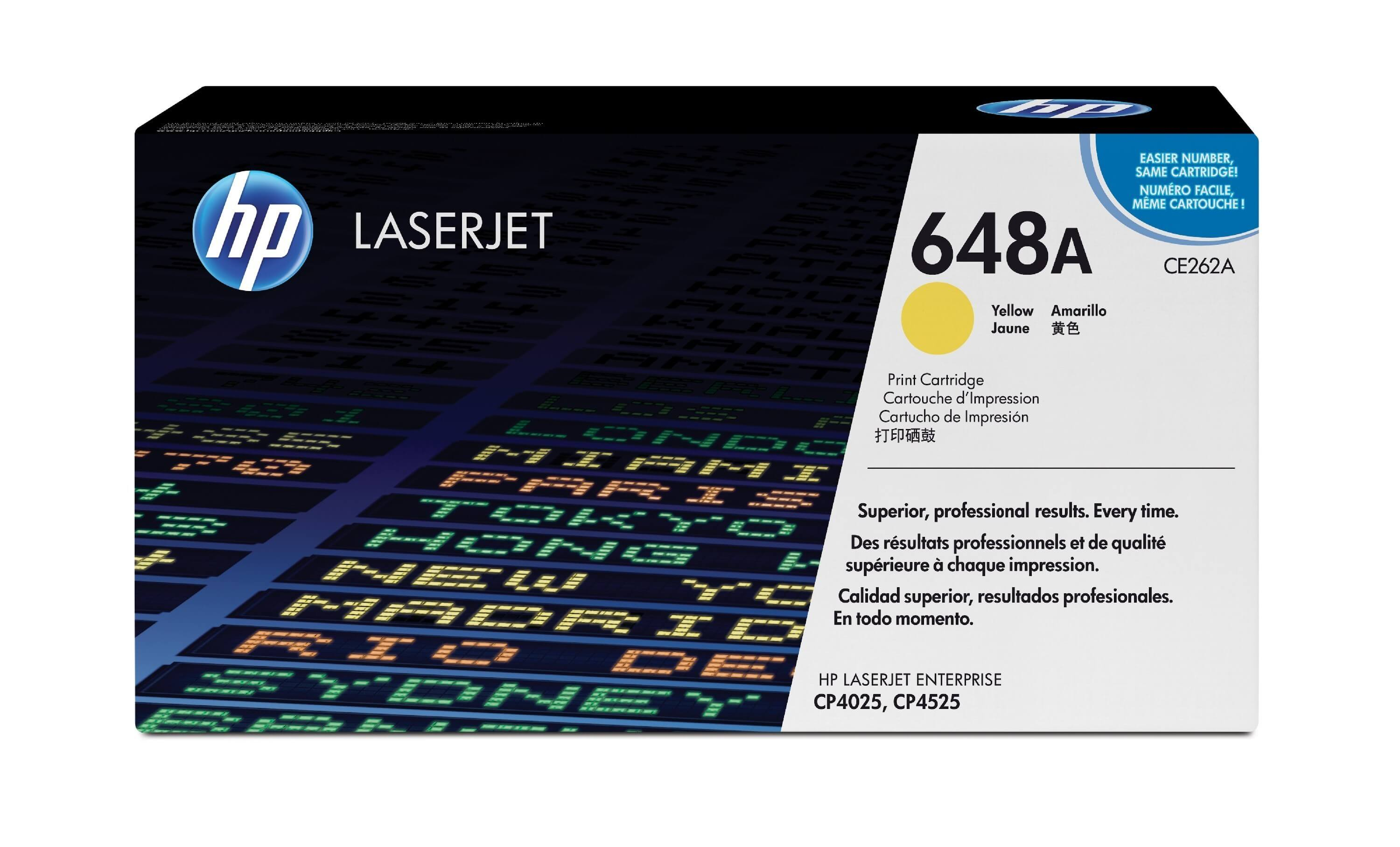 Original Toner HP Color LaserJet Enterprise CP 4525 n (CE262A / 648A) Gelb