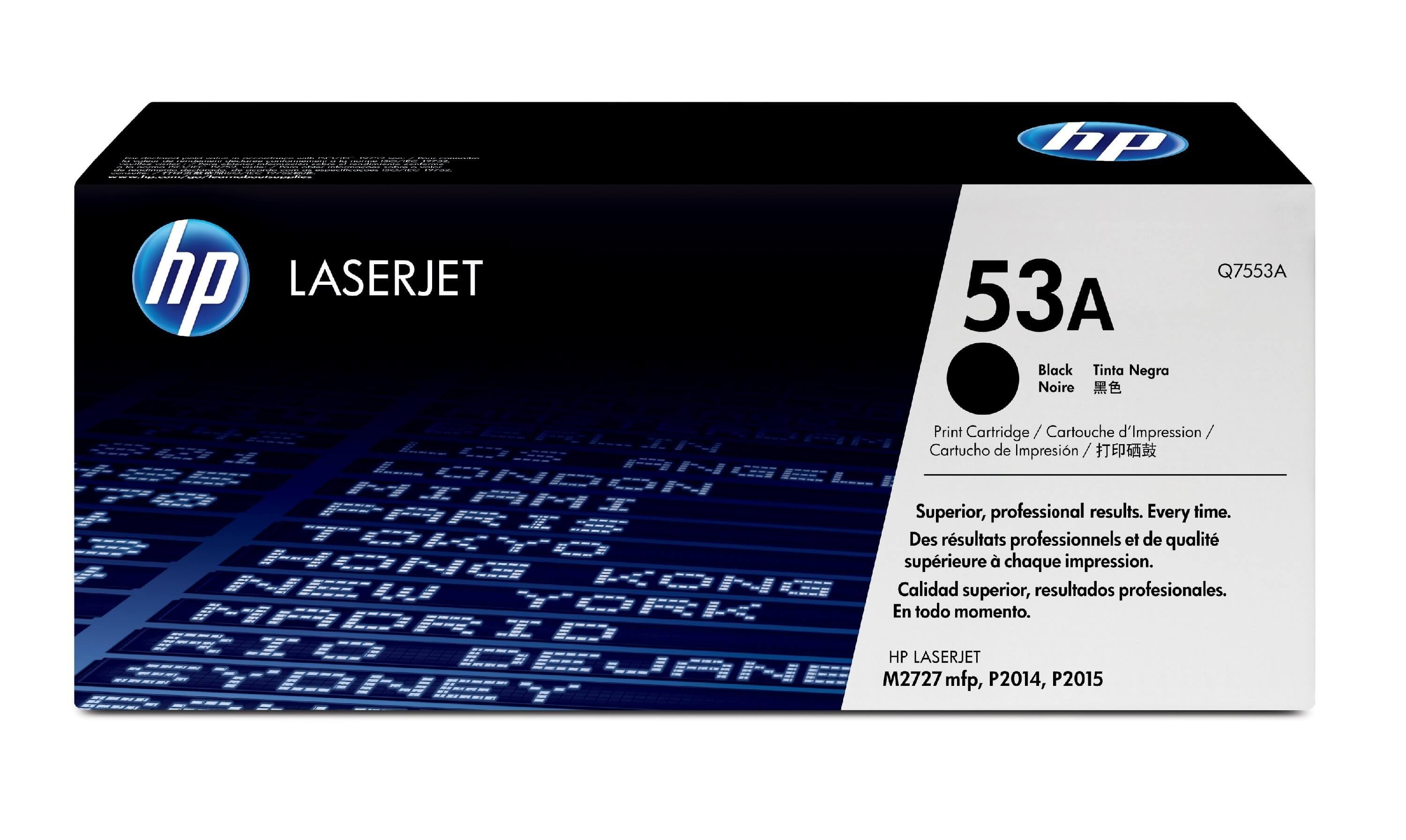 Original Toner HP LaserJet Professional P 2015 Series (Q7553A / 53A) Schwarz