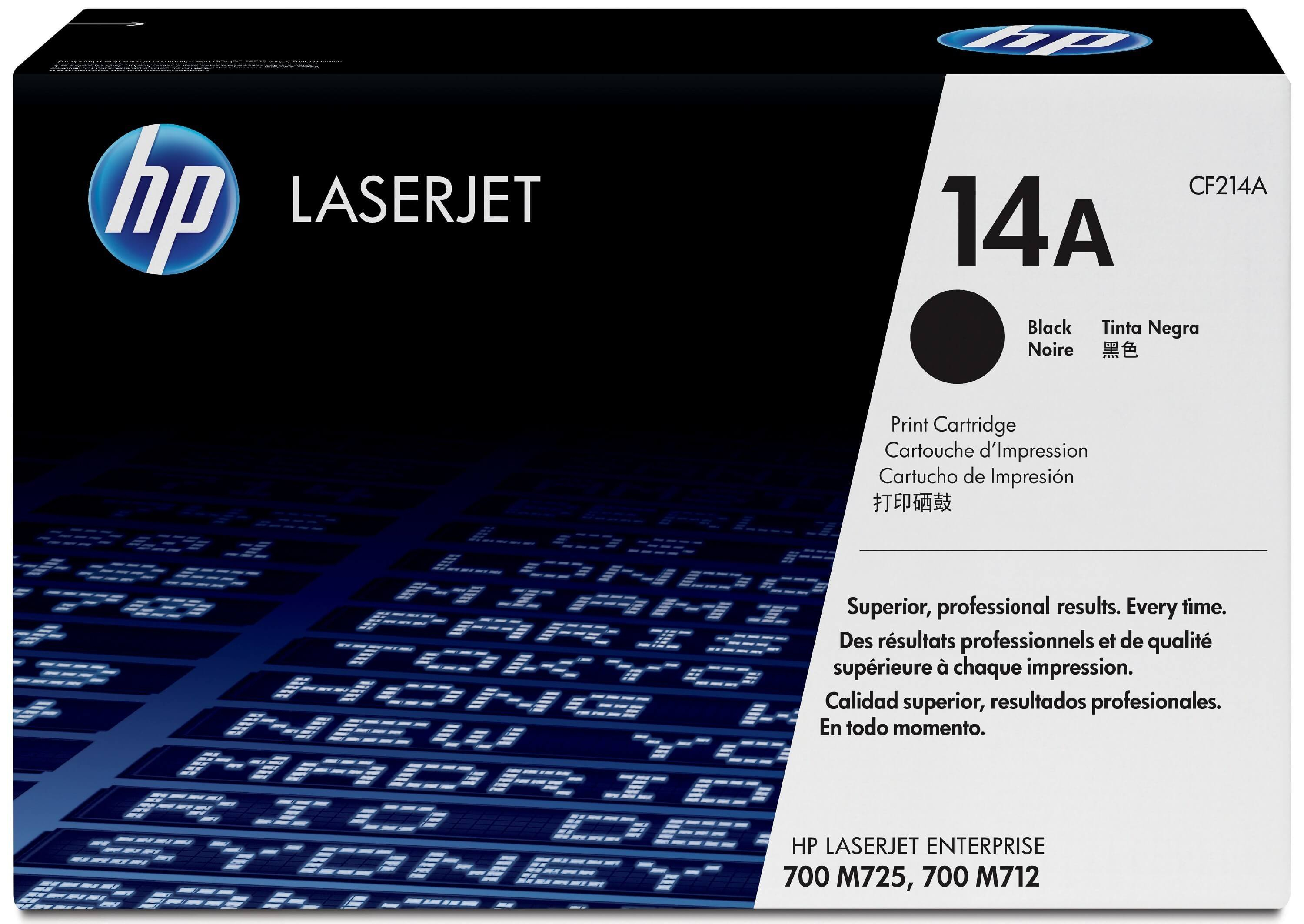 Original Toner HP LaserJet Enterprise 700 MFP M 725 z Plus (CF214A / 14A) Schwarz