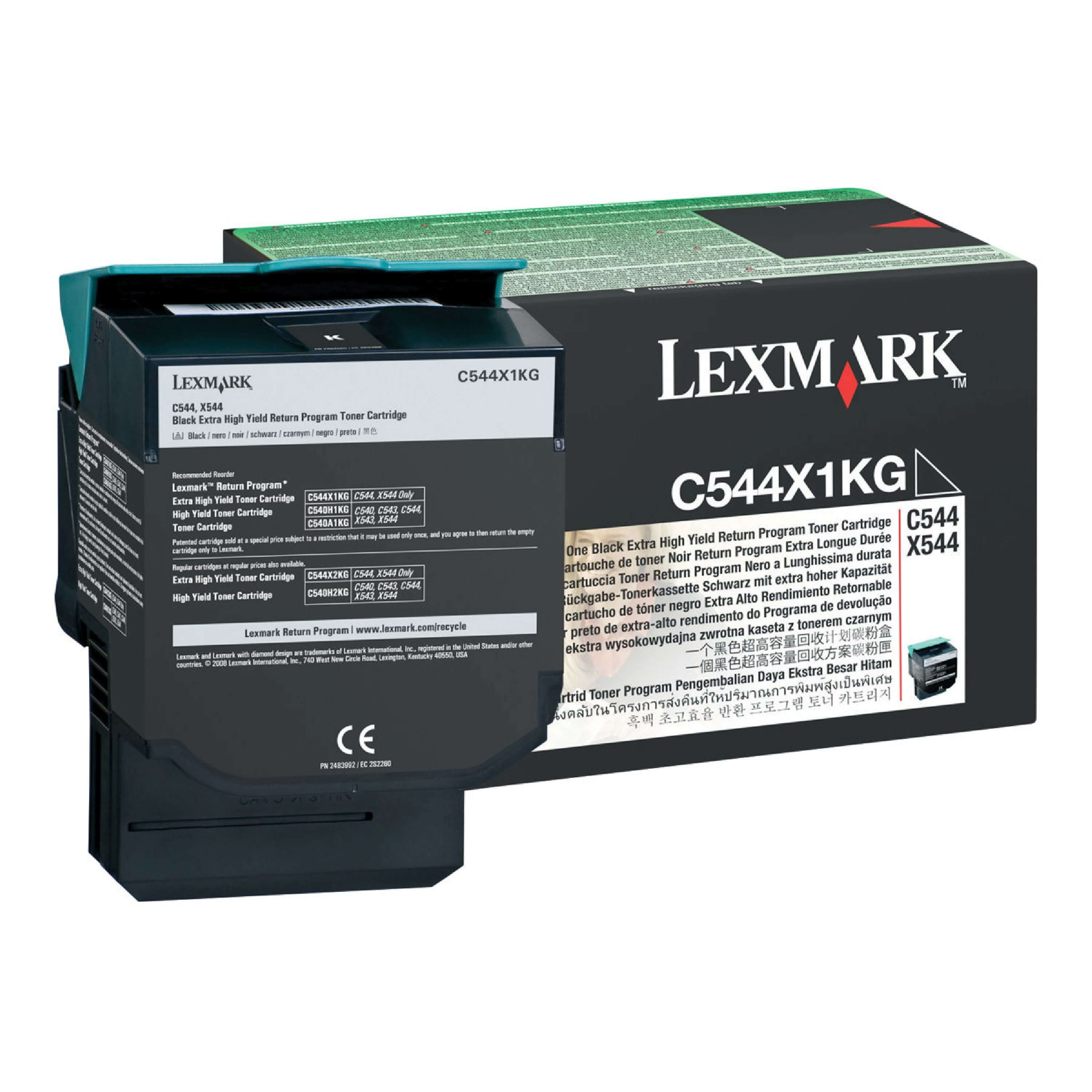 Original Toner Lexmark X 544 N (C544X1KG)