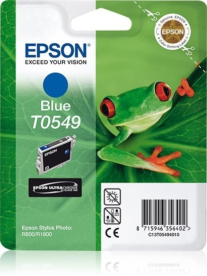 Original Druckerpatrone Epson C13T05494010 / T0549 Blau