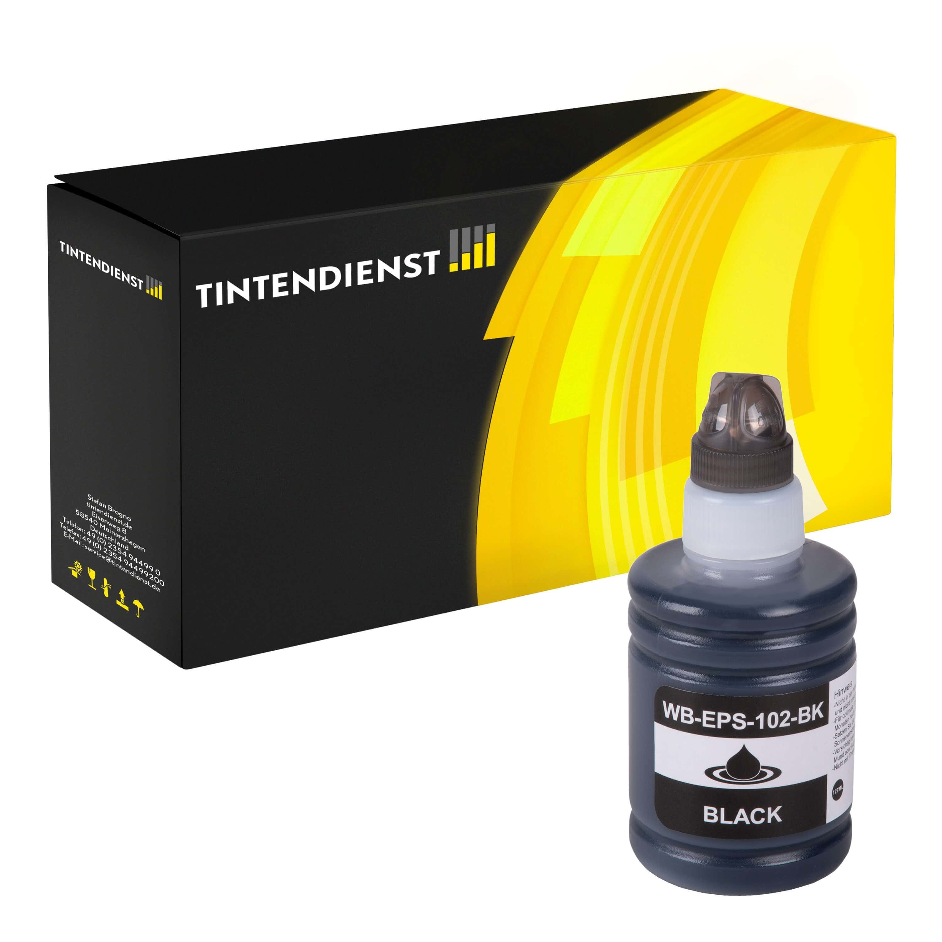 Tintentank kompatibel für Epson 102 / C13T03R140 Schwarz