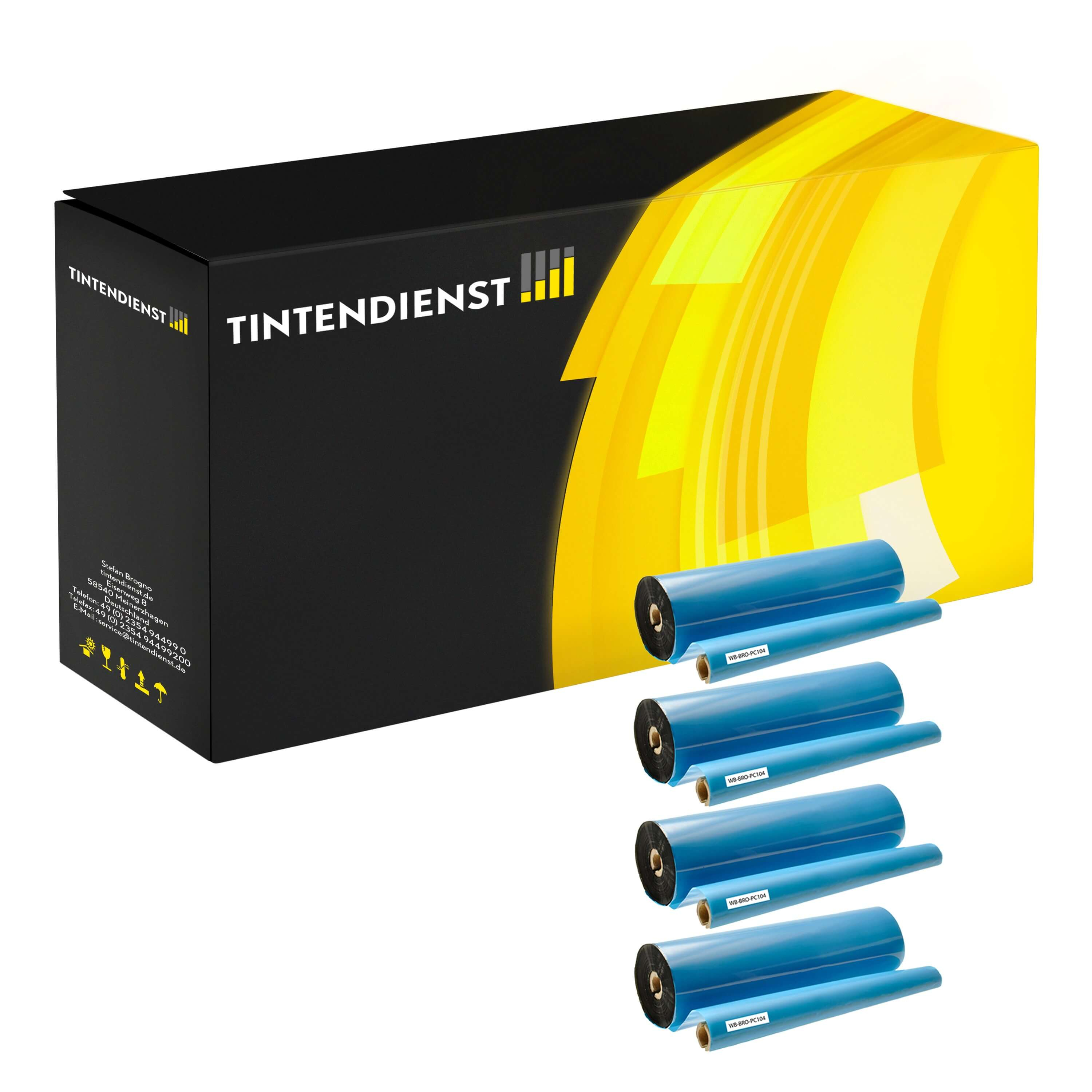 Thermorolle kompatibel für Brother MFC-1750 (PC-104RF) Schwarz 2XL