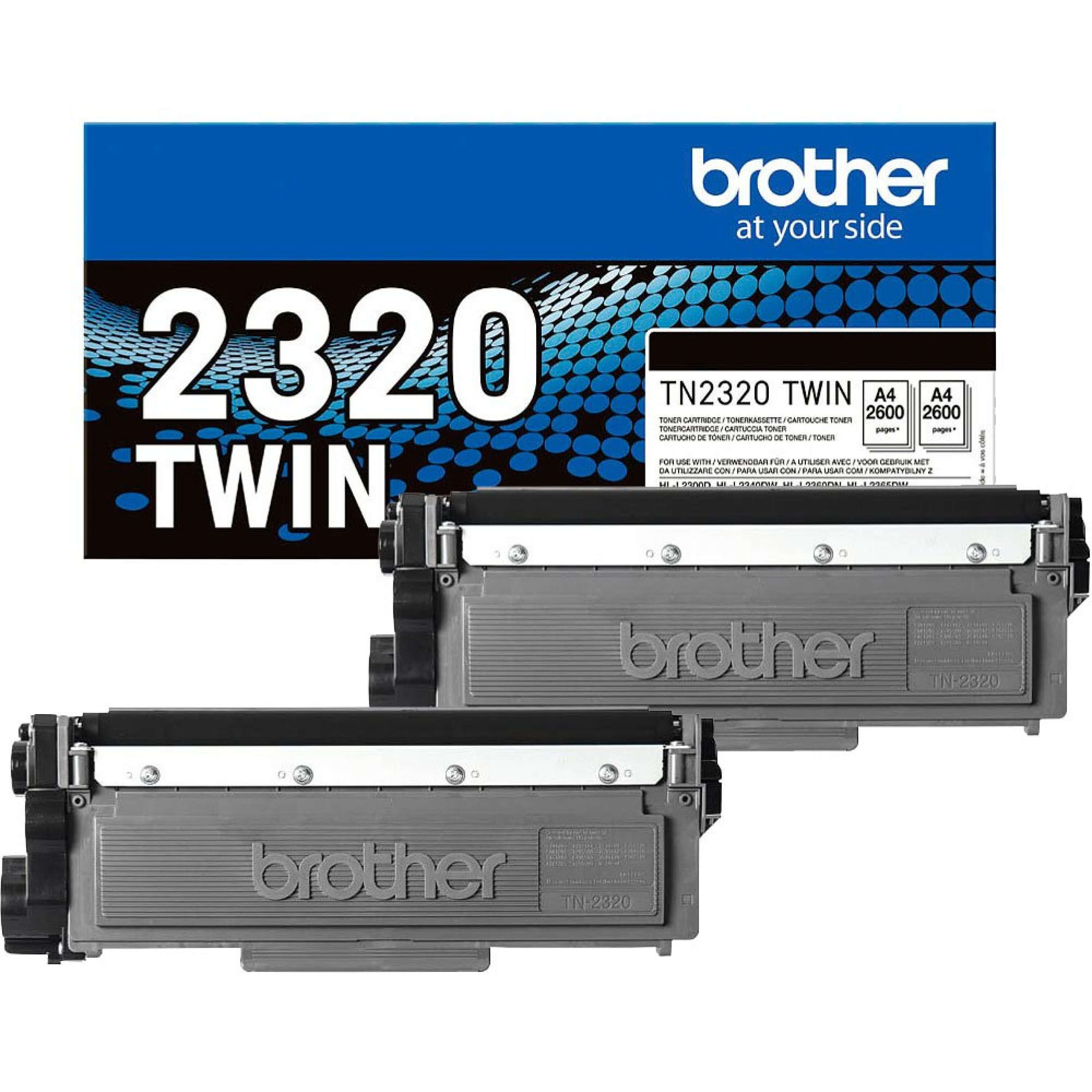 Original Toner Brother DCP-L 2520 DW (TN-2320TWIN) Schwarz