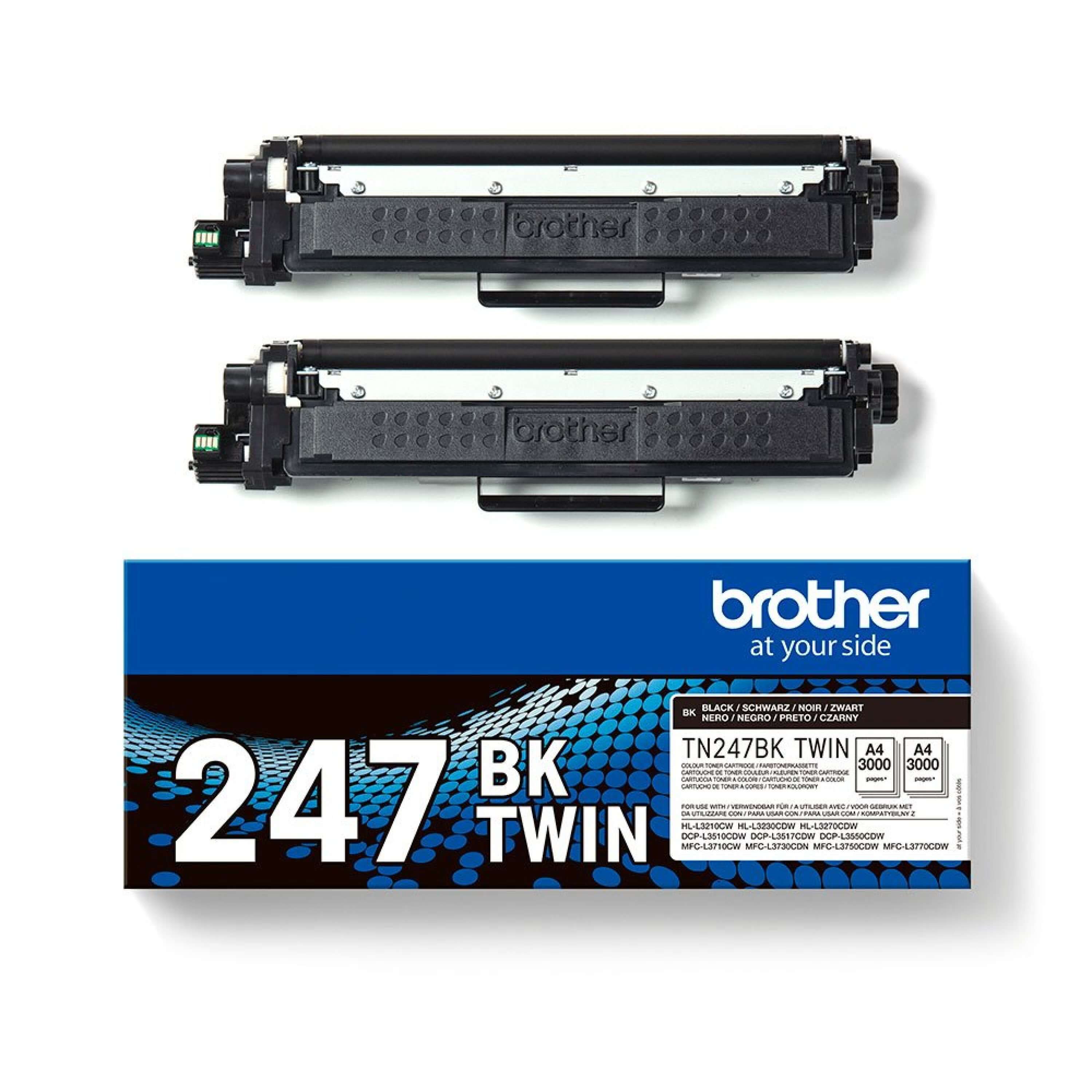 Original Toner Brother MFC-L 3750 CDW (TN-247BKTWIN) Schwarz