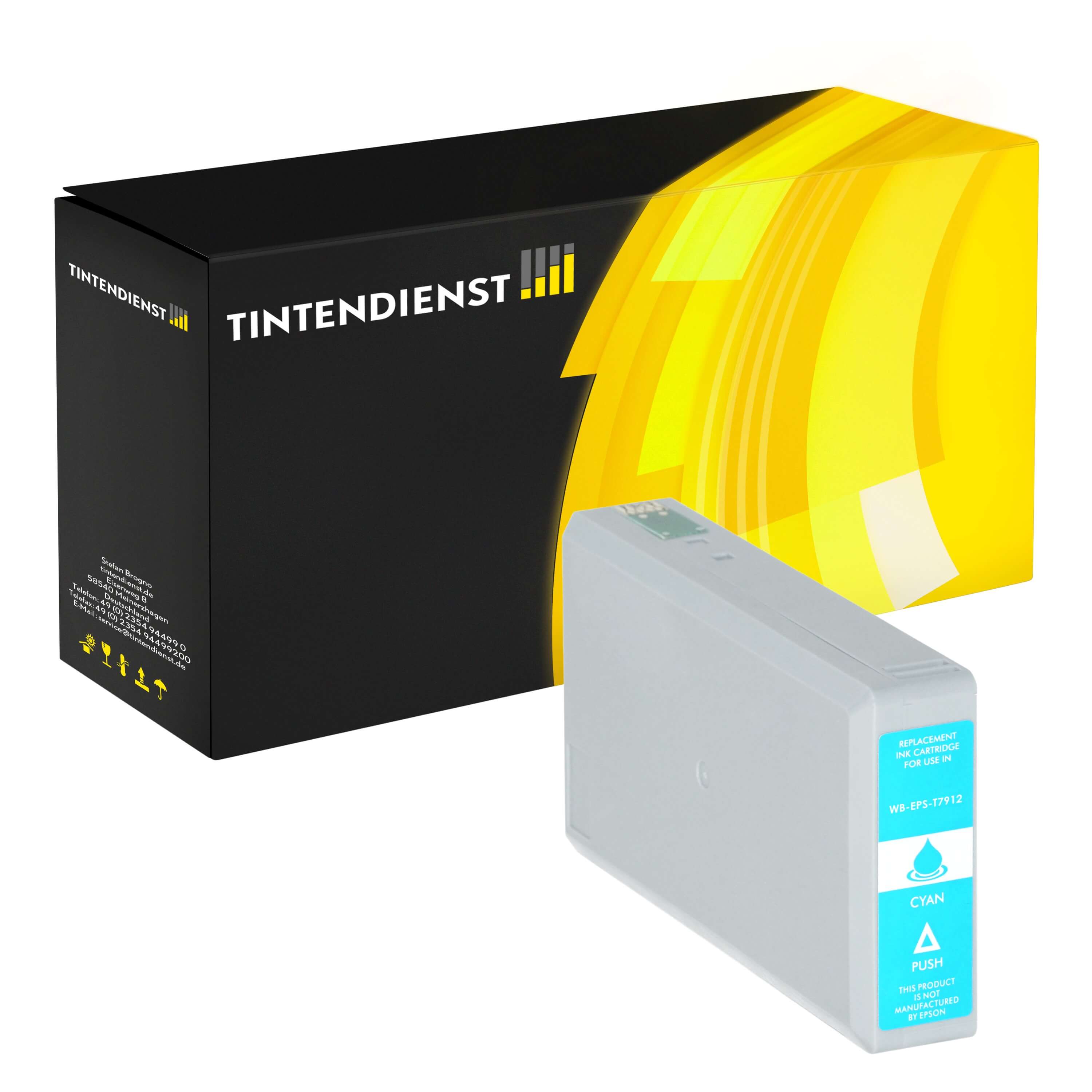 Druckerpatrone kompatibel für Epson Workforce Pro WF-4640 DTWF (C13T79124010 / 79) Cyan