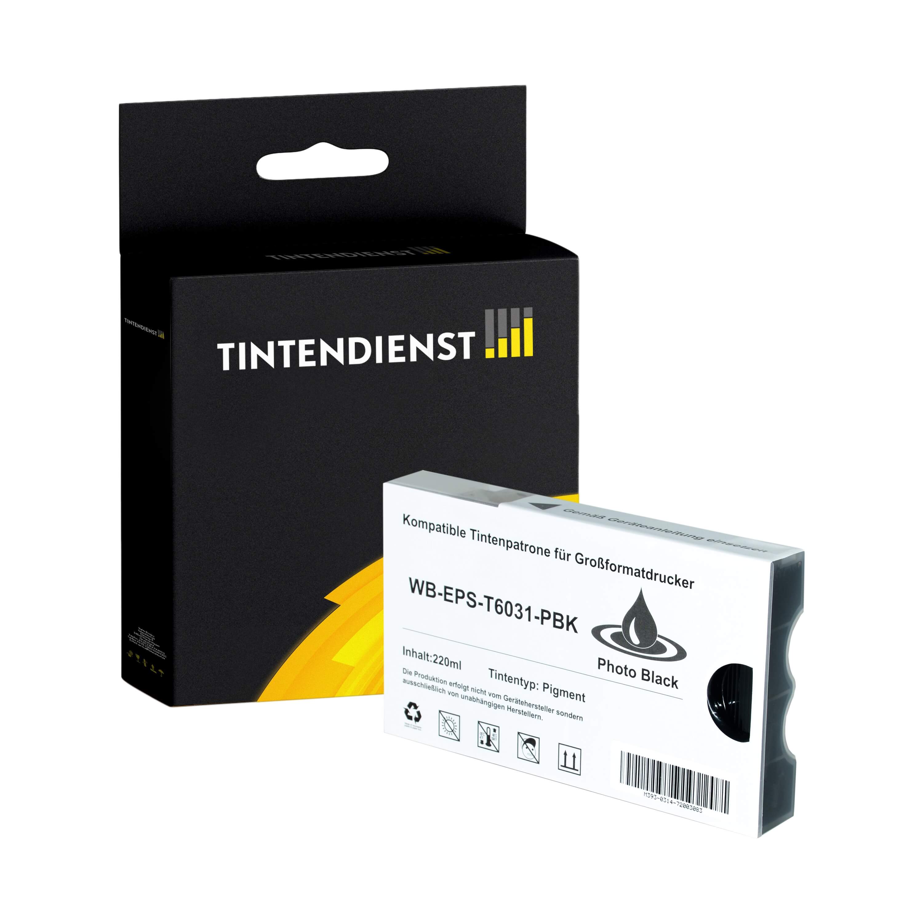 Druckerpatrone kompatibel für Epson Stylus Pro 9800 (C13T603100 / T6031) Photo Schwarz