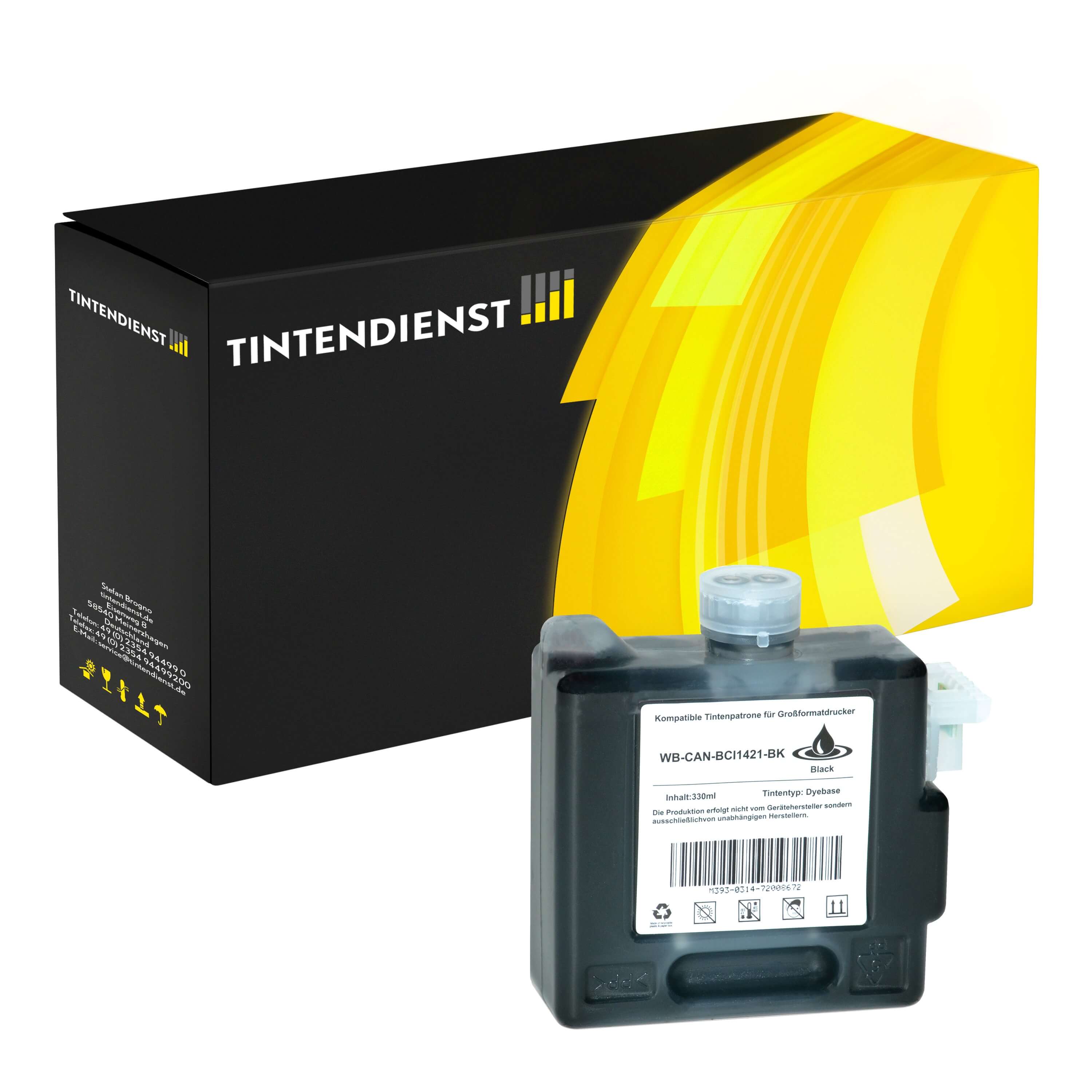 Druckerpatrone kompatibel für Canon imagePROGRAF W 8400 P (8367A001 / BCI-1421BK) Schwarz