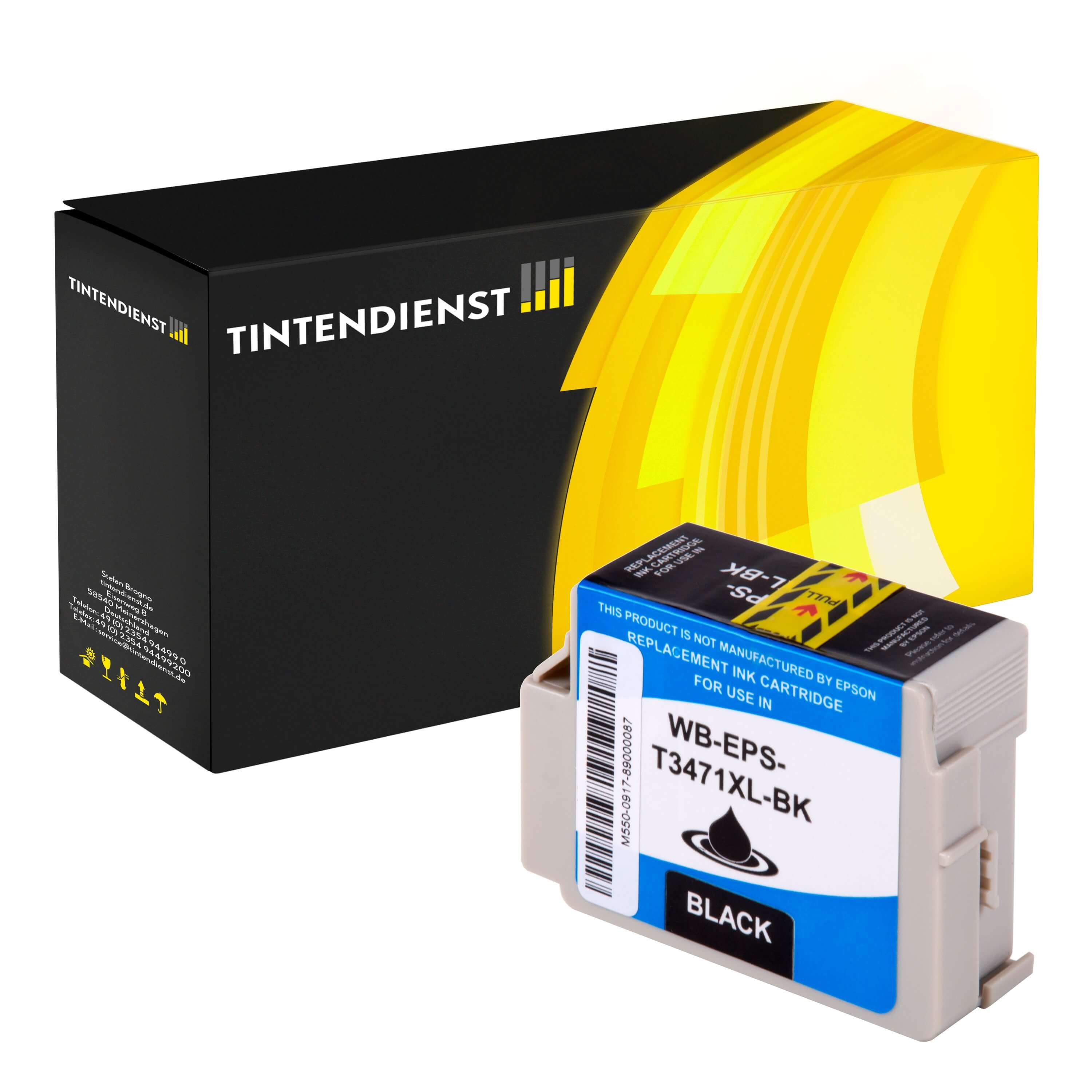 Druckerpatrone kompatibel für Epson C13T34714010 / 34XL Schwarz