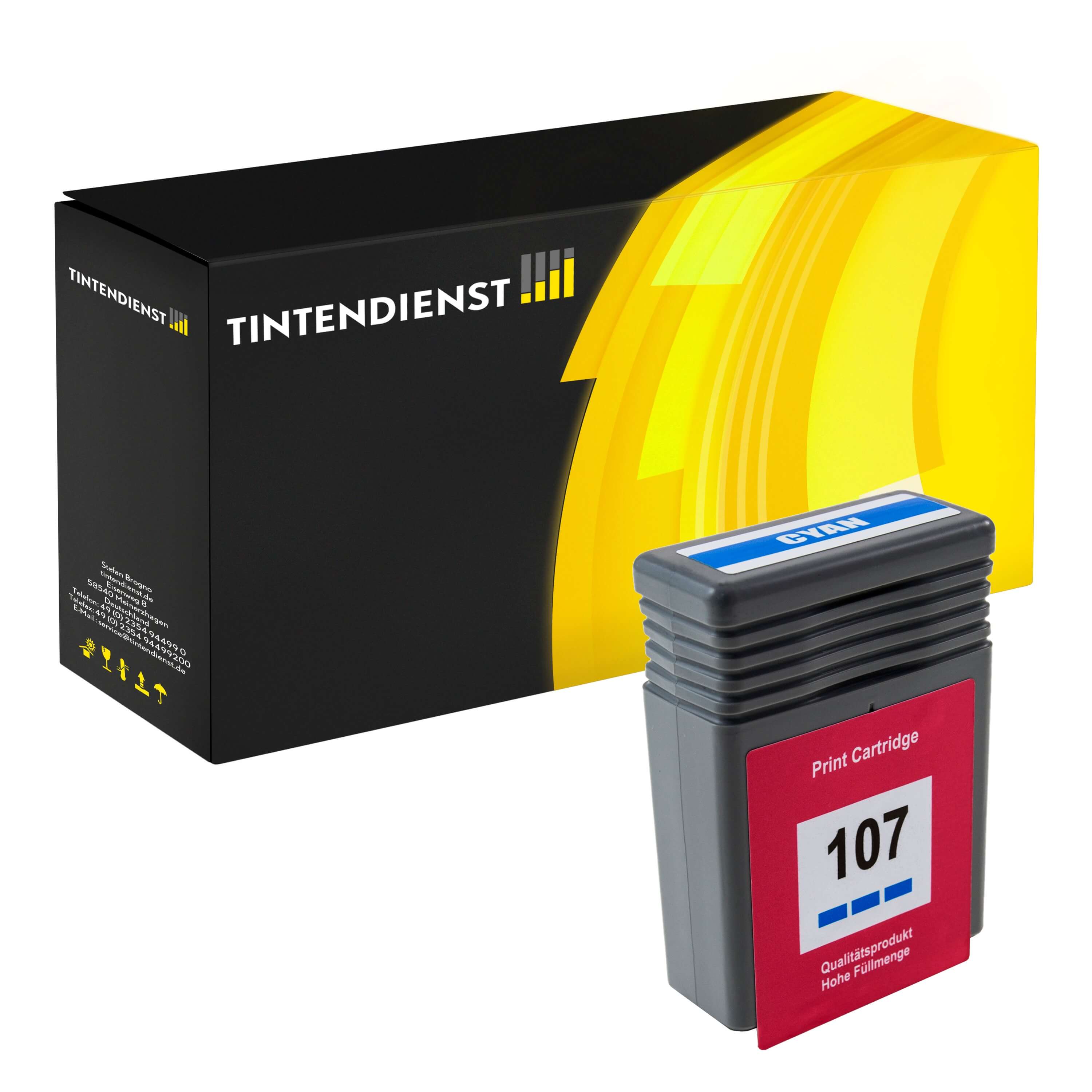 Druckerpatrone kompatibel für Canon imagePROGRAF IPF 780 (6706B001 / PFI-107C) Cyan