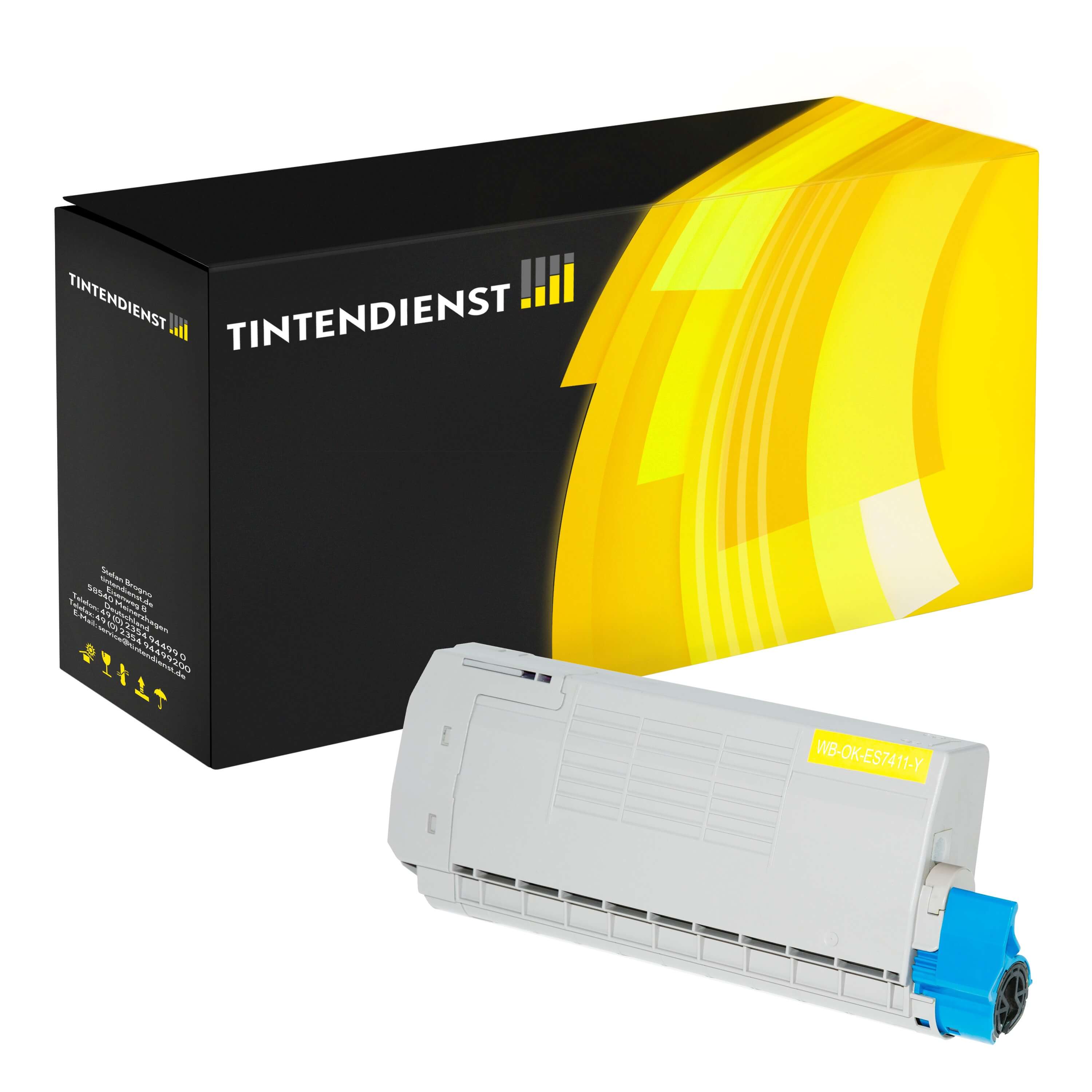 Toner kompatibel für OKI Pro 7411 WT (44318617) Gelb