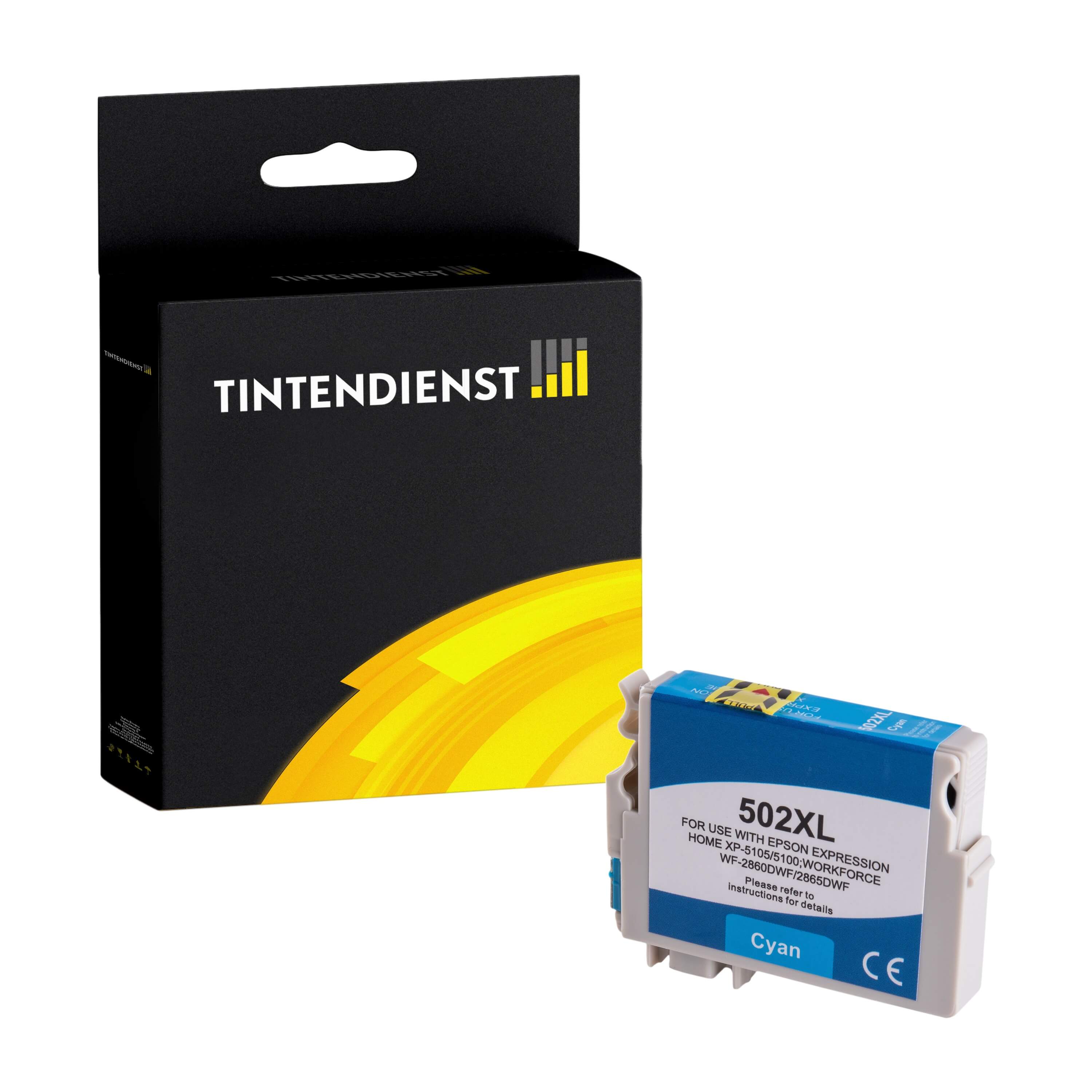 Druckerpatrone kompatibel für Epson Workforce WF-2880 DWF (C13T02W24010 / 502XL) Cyan