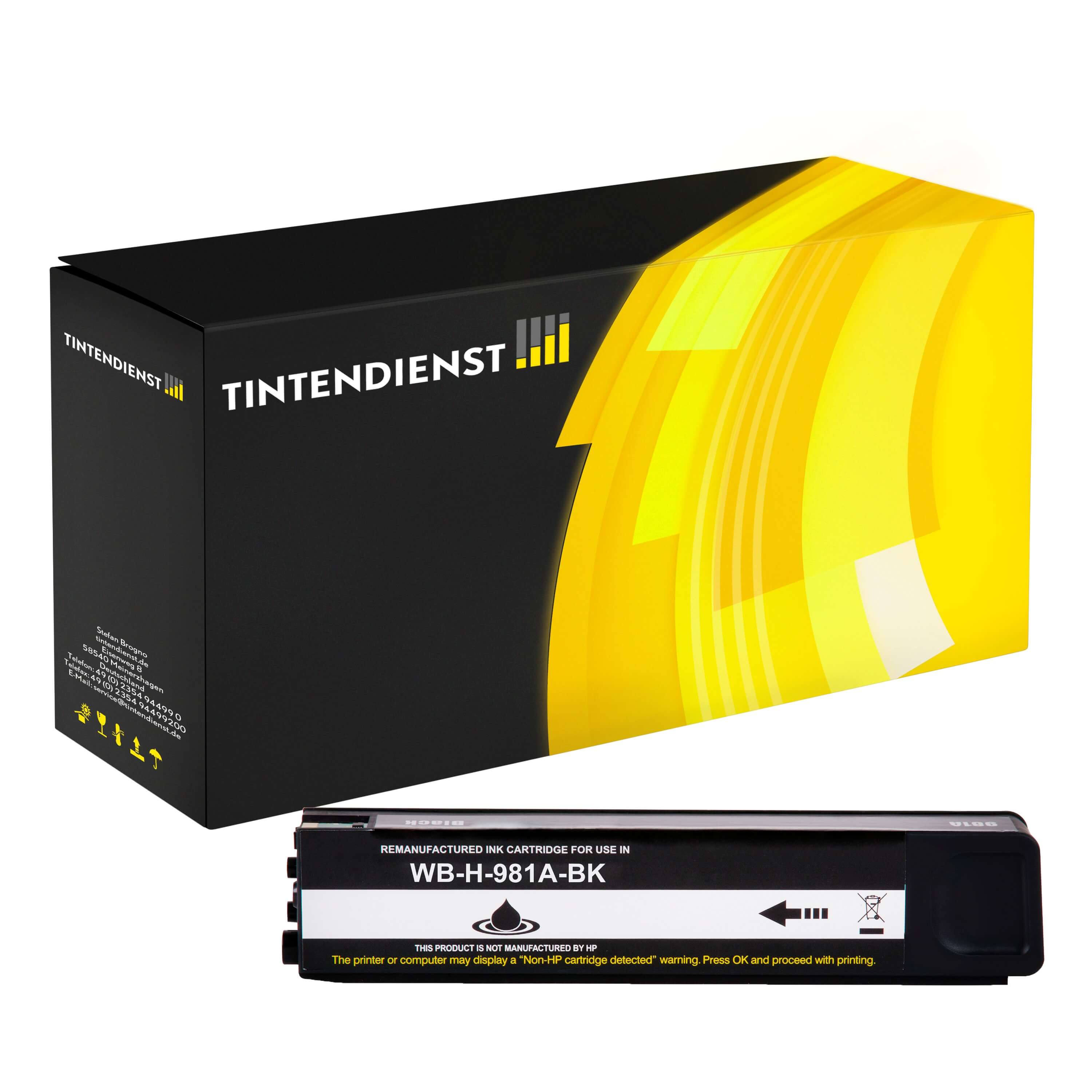 Druckerpatrone kompatibel für HP PageWide Enterprise Color Flow MFP 586 f (J3M71A / 981A) Schwarz