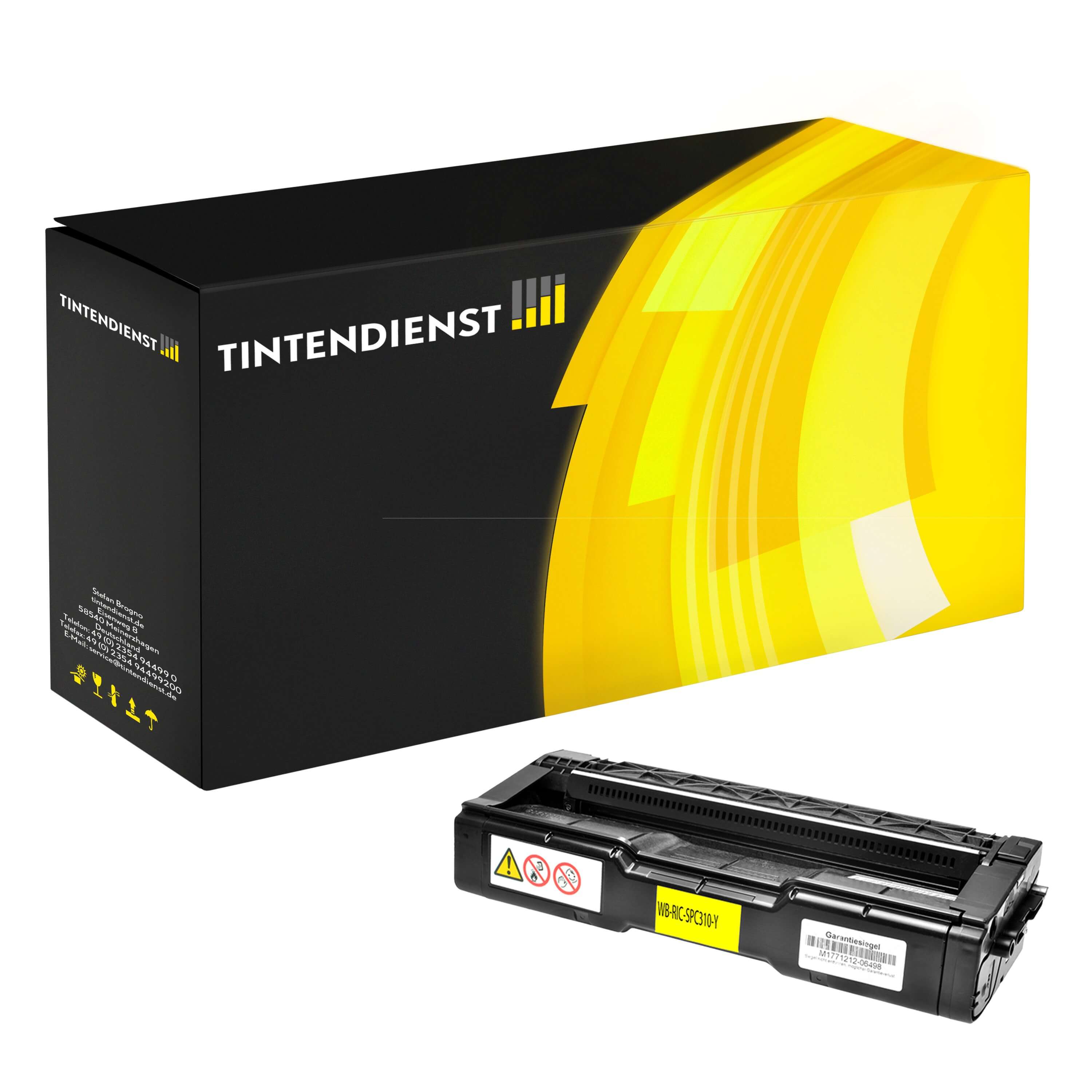 Toner kompatibel für Ricoh SP C 342 dn (406351 / TYPESPC310HE) Gelb