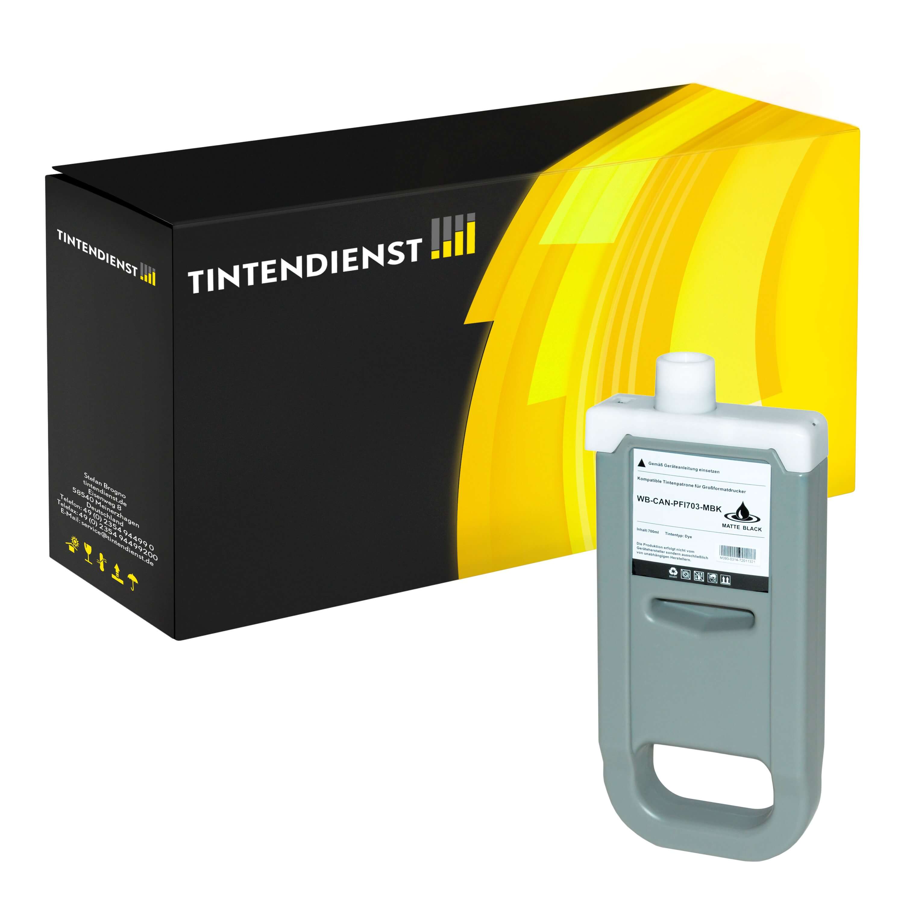 Druckerpatrone kompatibel für Canon imagePROGRAF IPF 825 (2962B001 / PFI-703MBK) Matt Schwarz