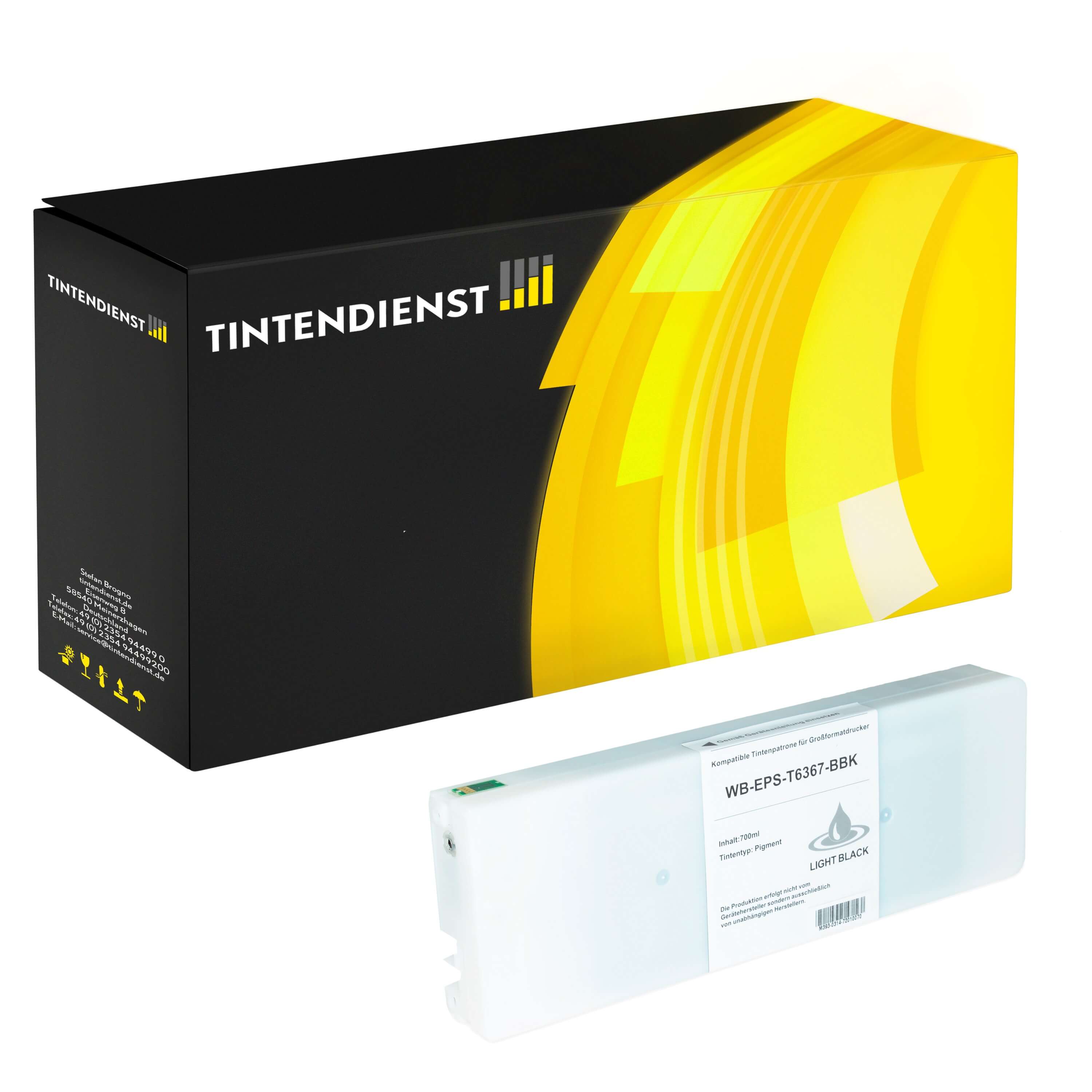 Druckerpatrone kompatibel für Epson Stylus Pro 9900 SpectroProofer (C13T596700 / T5967) Schwarz Hell