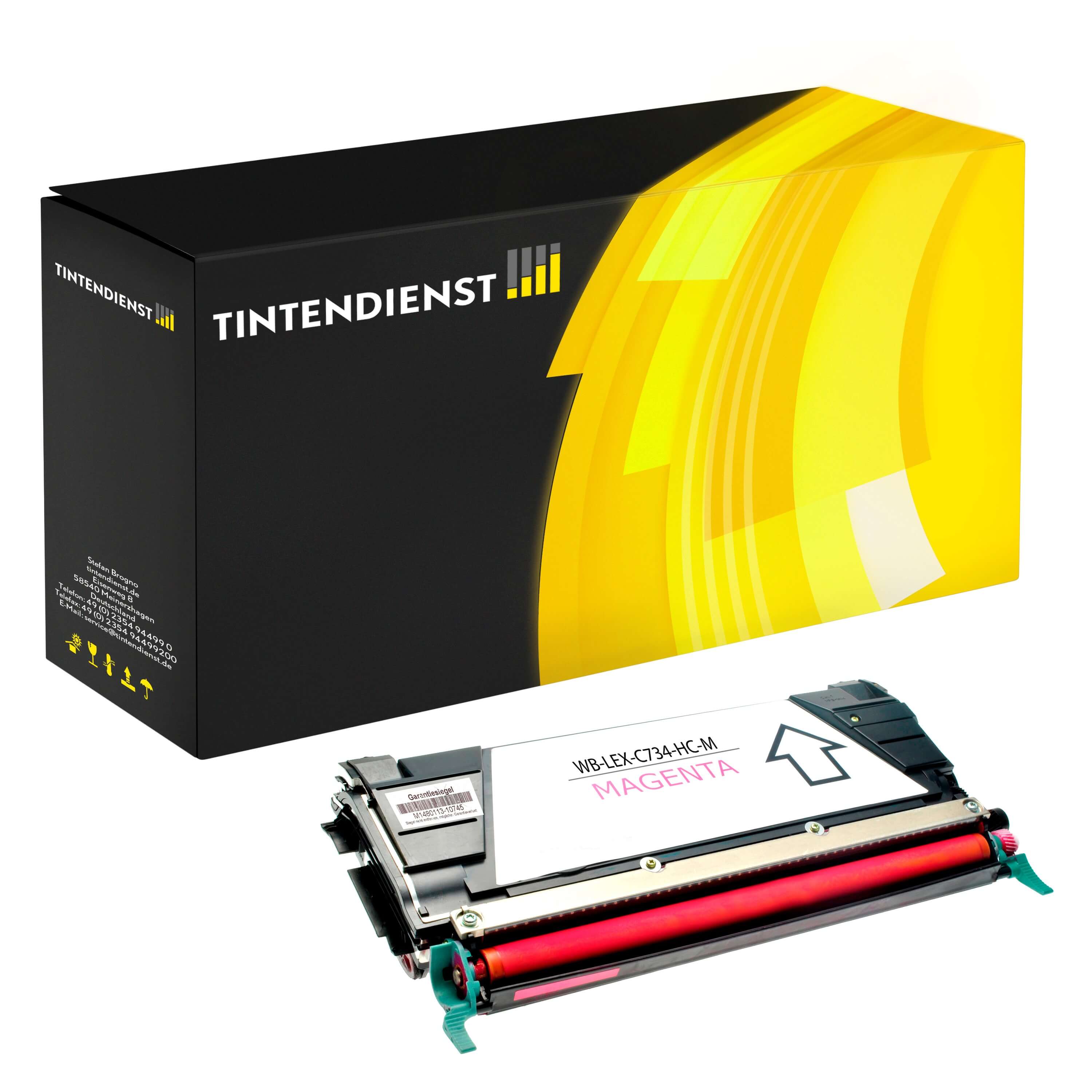 Toner kompatibel für Lexmark C 734 N (C734A2MG) Magenta