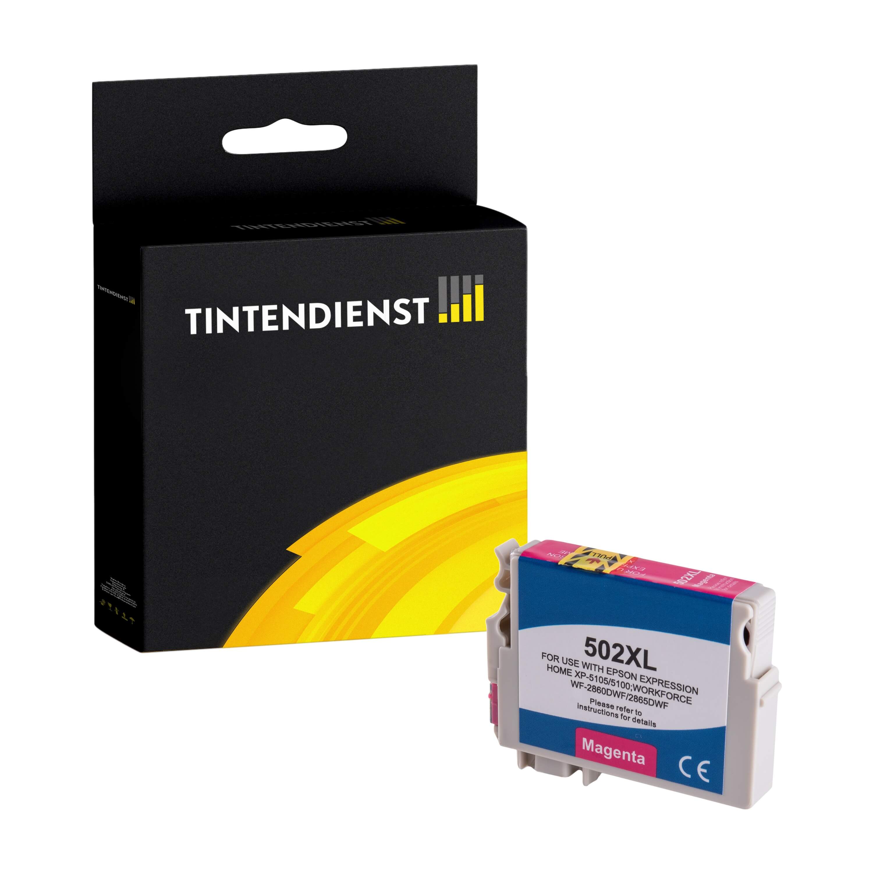 Druckerpatrone kompatibel für Epson Workforce WF-2860 DWF (C13T02W34010 / 502XL) Magenta