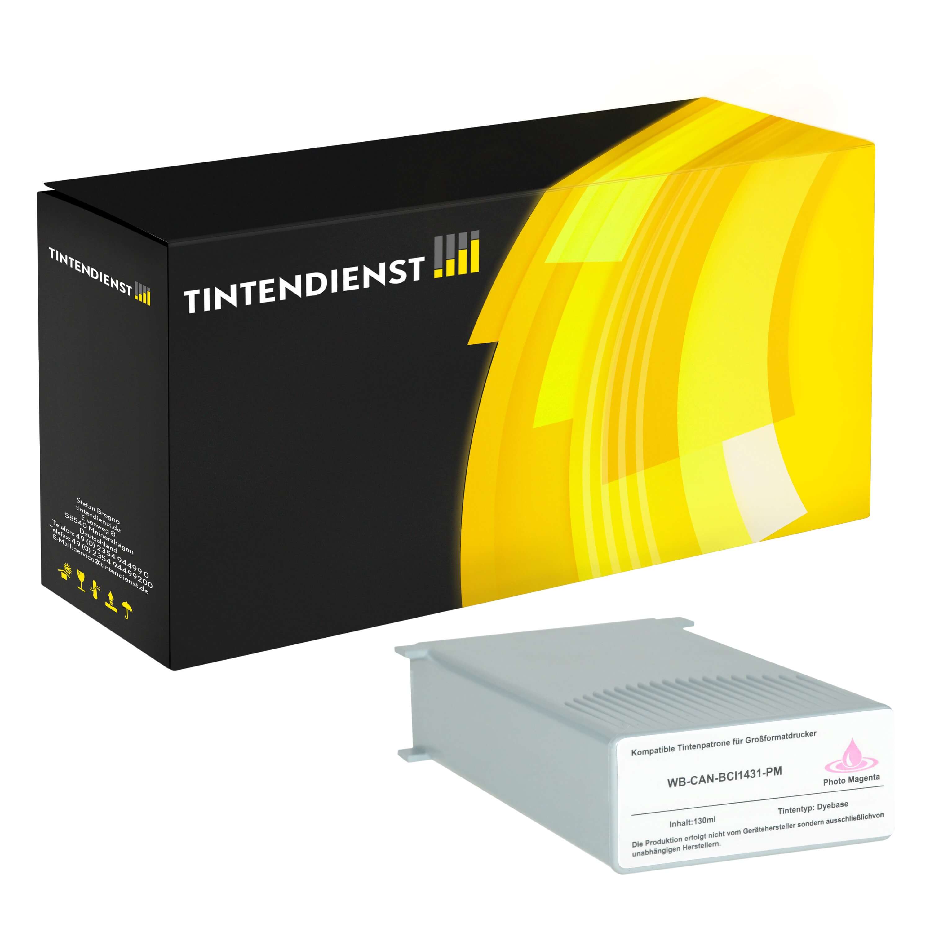 Druckerpatrone kompatibel für Canon imagePROGRAF W 6400 P (8974A001 / BCI-1431PM) Photo Magenta