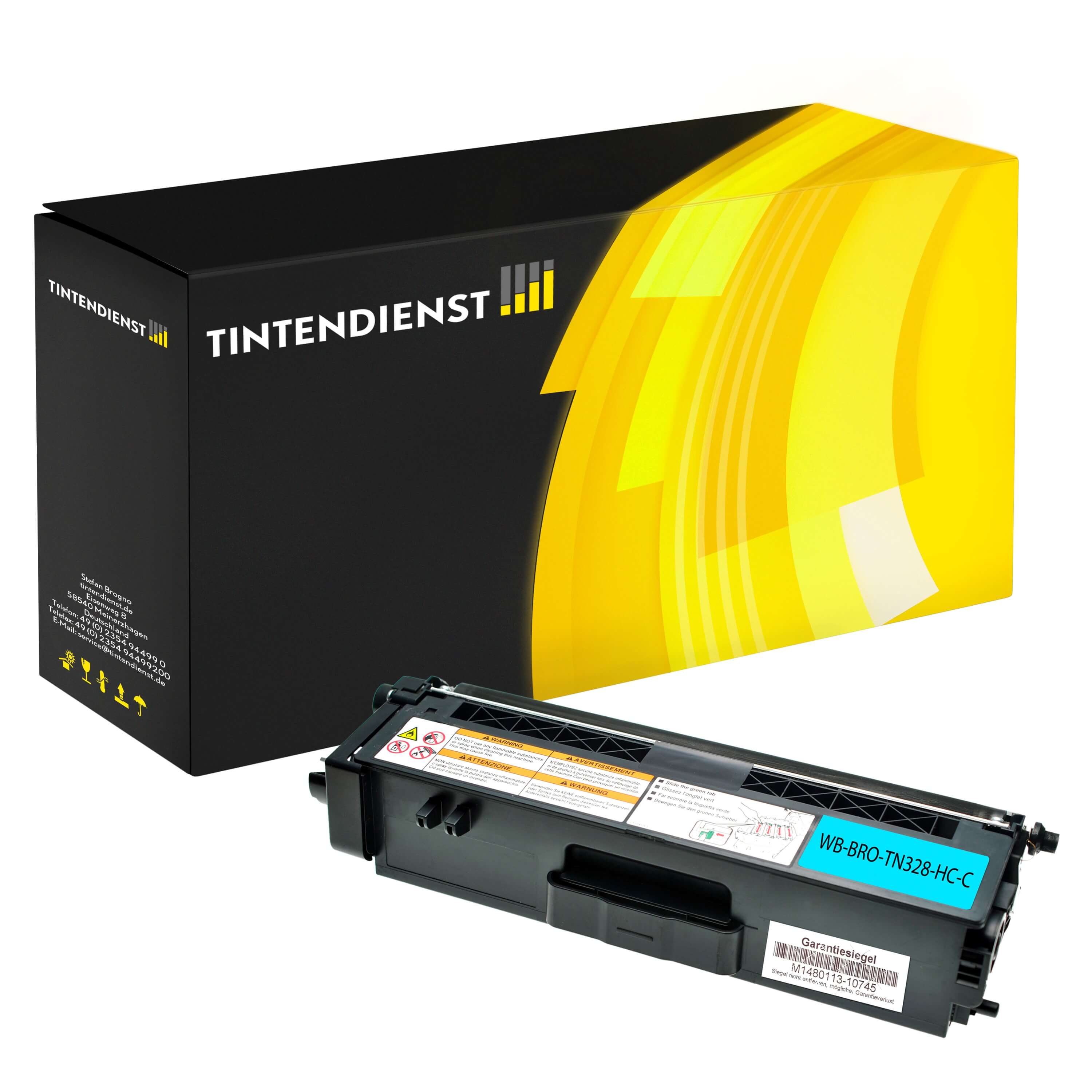 Toner kompatibel für Brother DCP-9270 CDN (TN-328C) Cyan 2XL