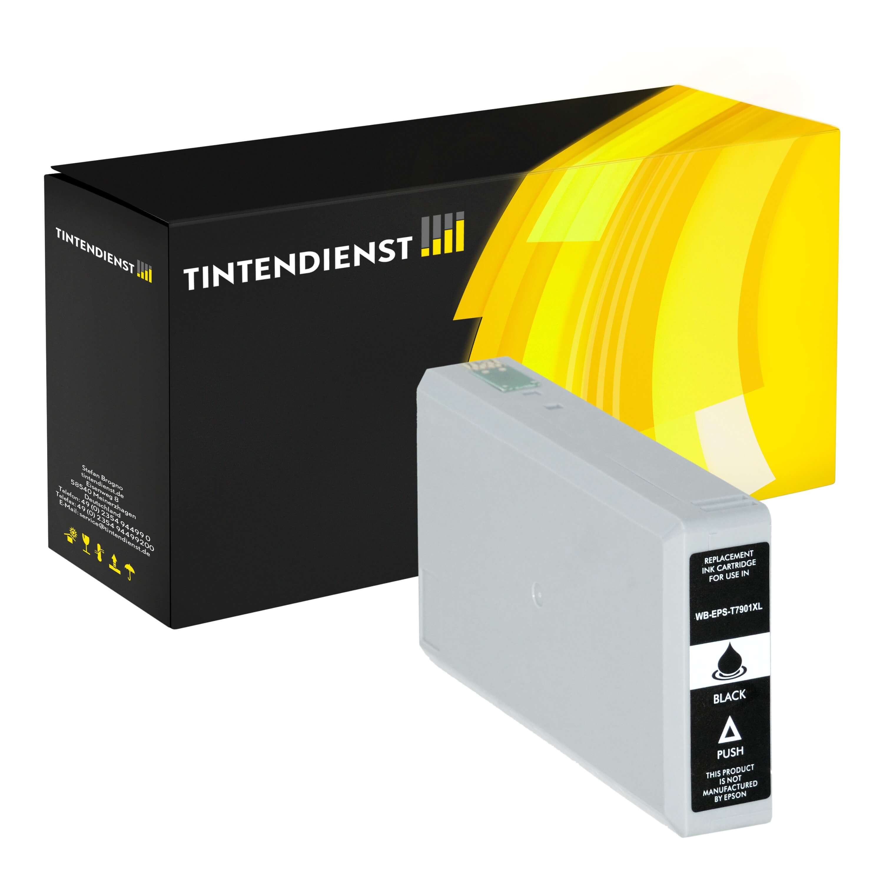 Druckerpatrone kompatibel für Epson Workforce Pro WF-5690 DWF (C13T79014010 / 79XL) Schwarz