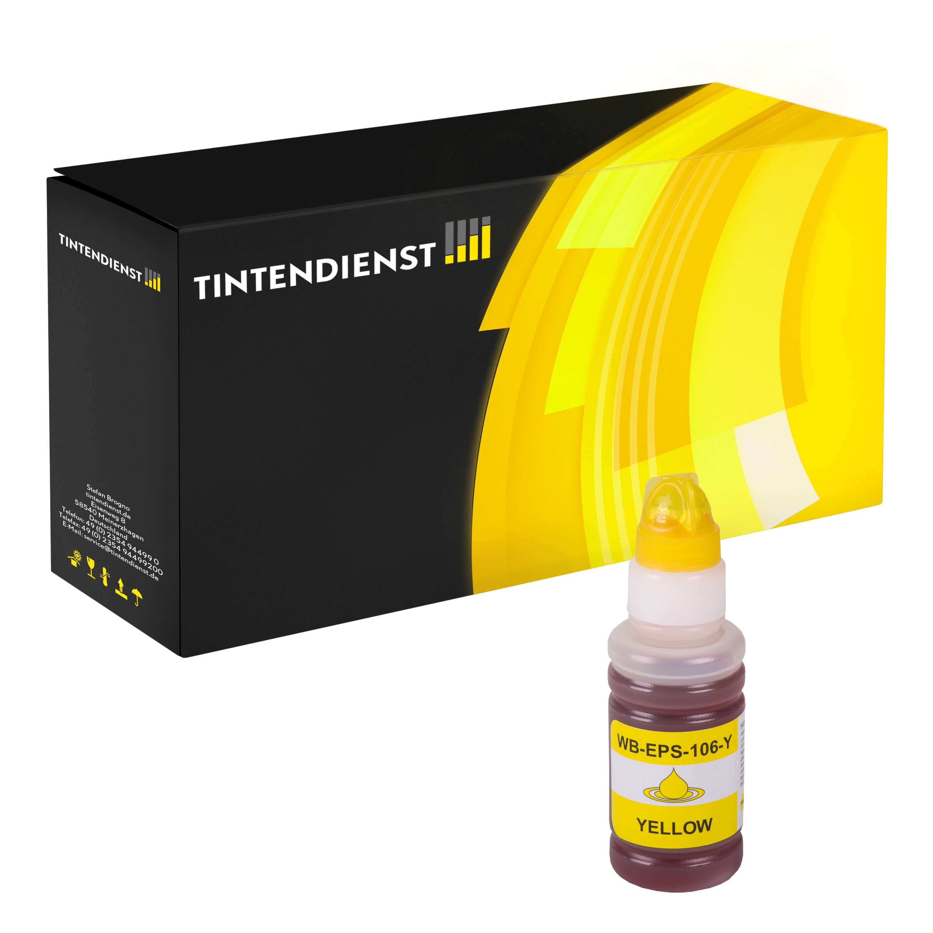 Tintentank kompatibel für Epson EcoTank ET-7700 Series (C13T00R440 / 106) Gelb