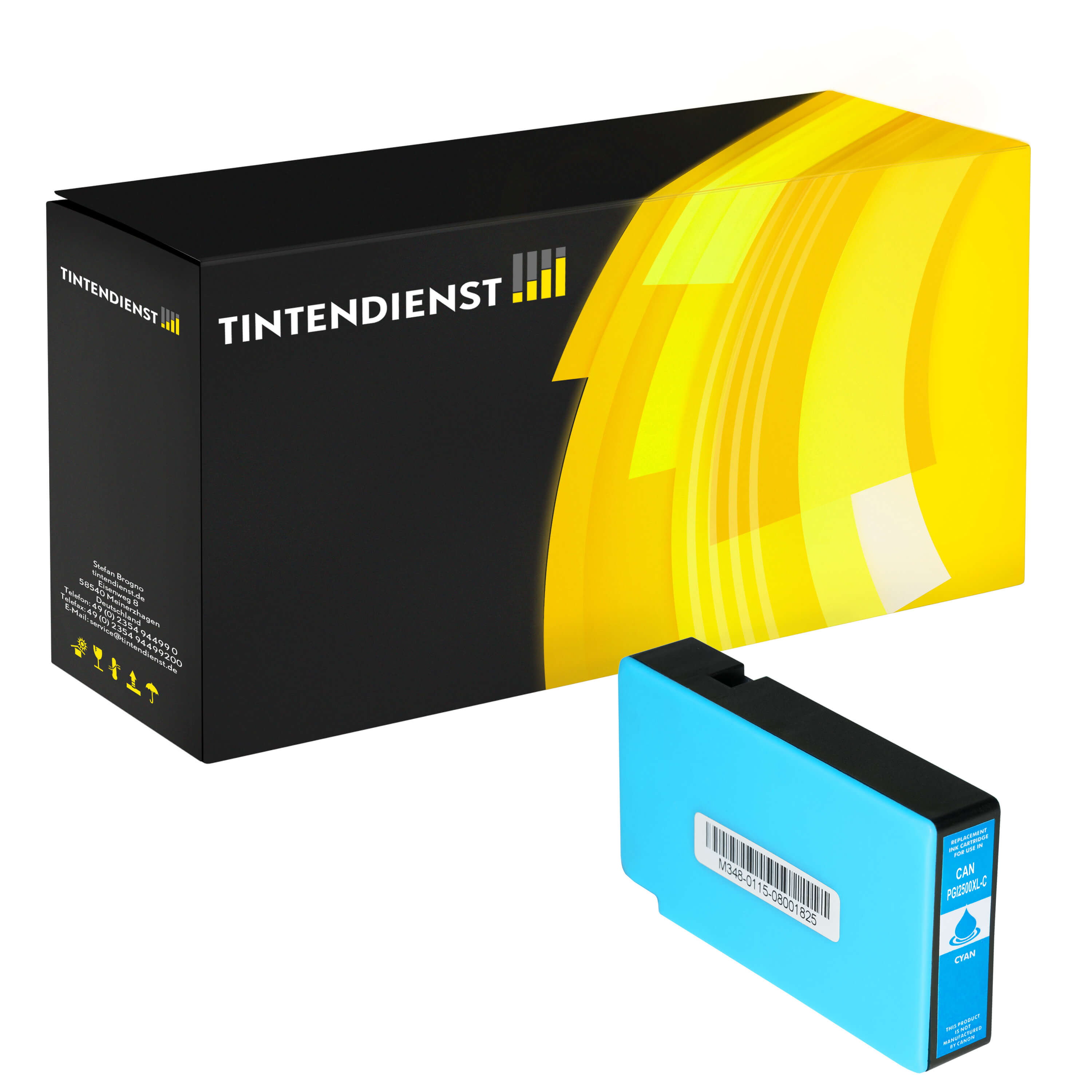 Druckerpatrone kompatibel für Canon Maxify iB 4000 Series (9265B001 / PGI-2500XLC) Cyan