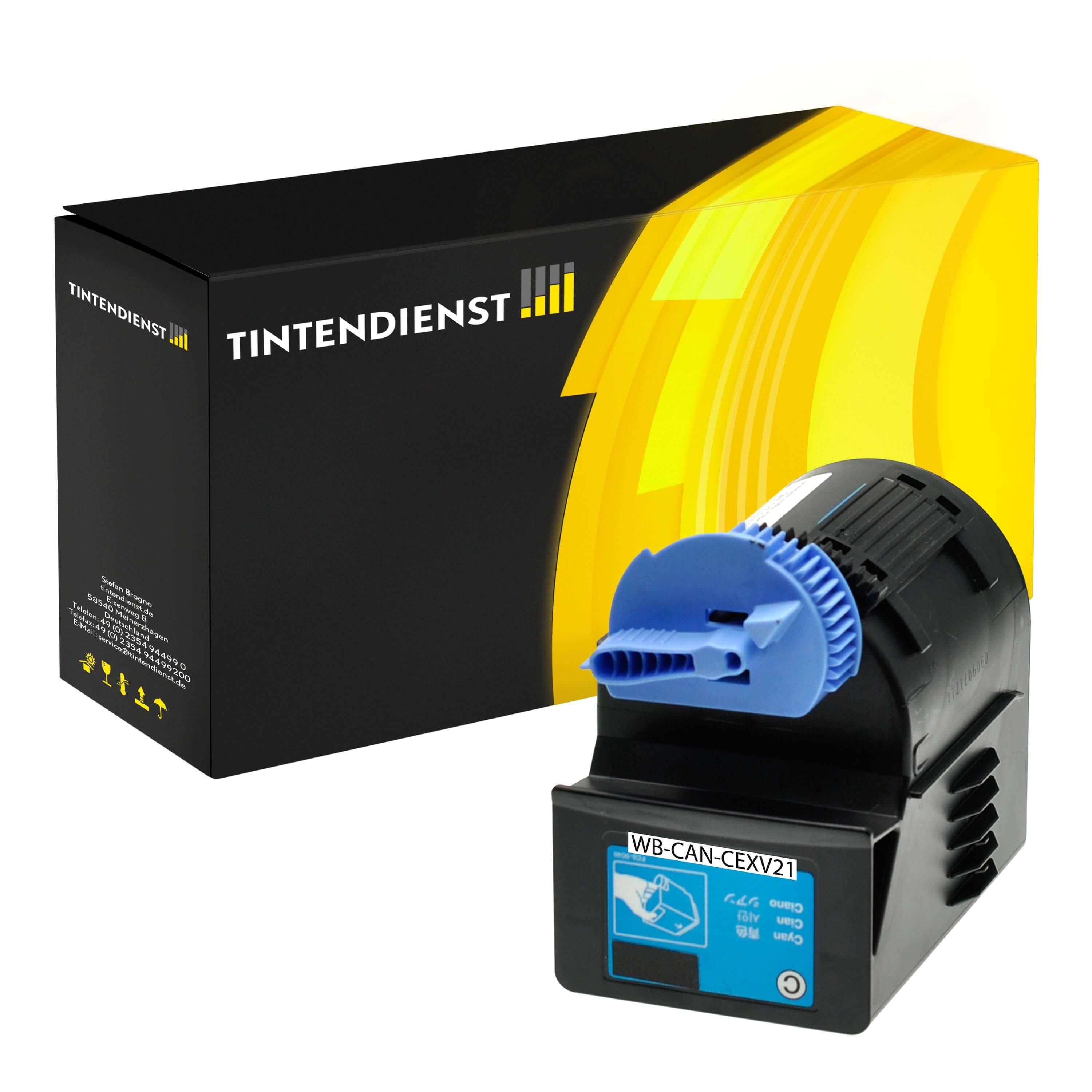 Toner kompatibel für Canon imageRUNNER C 3380 (0453B002 / C-EXV21) Cyan