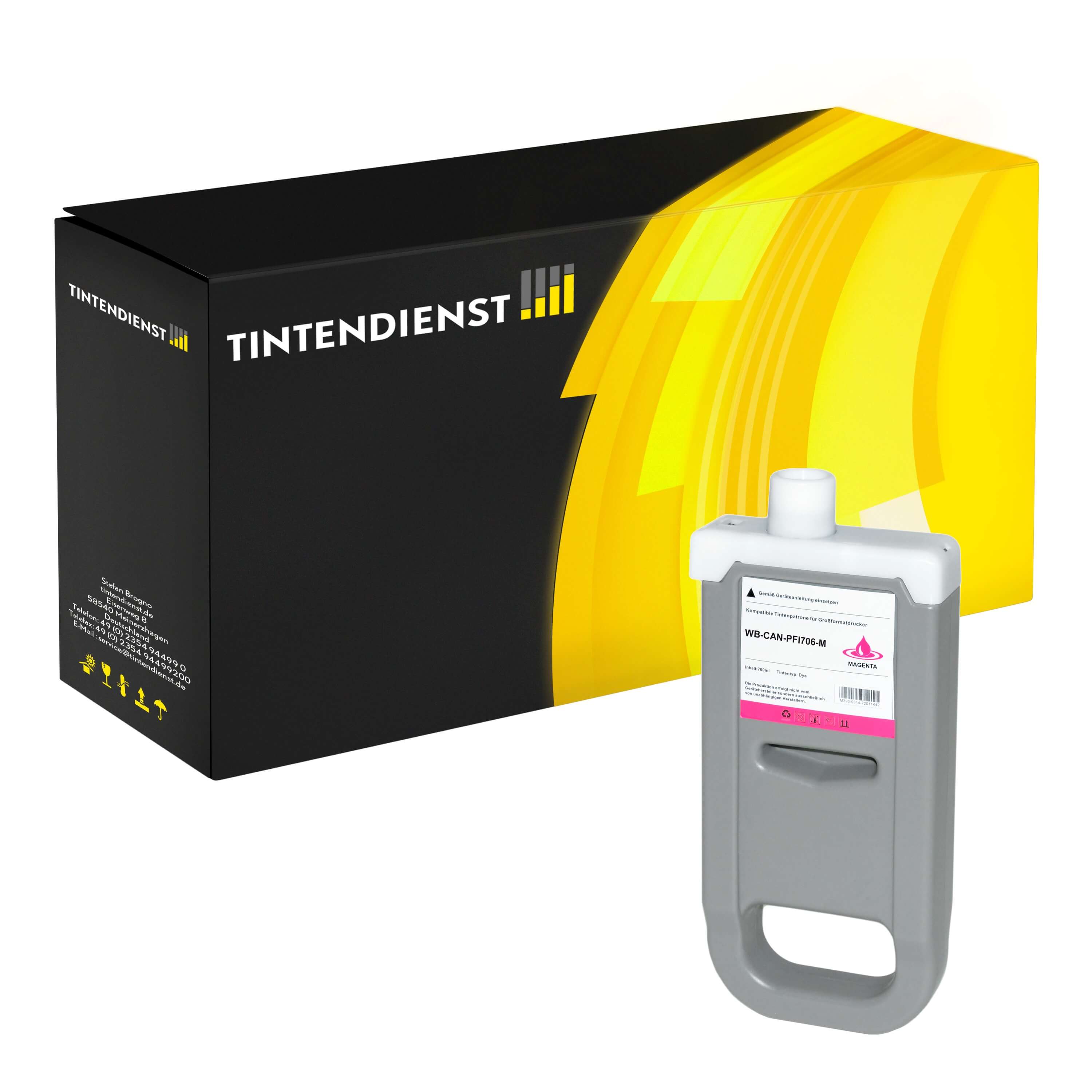 Druckerpatrone kompatibel für Canon imagePROGRAF IPF 8300 S (6683B001 / PFI-706M) Magenta