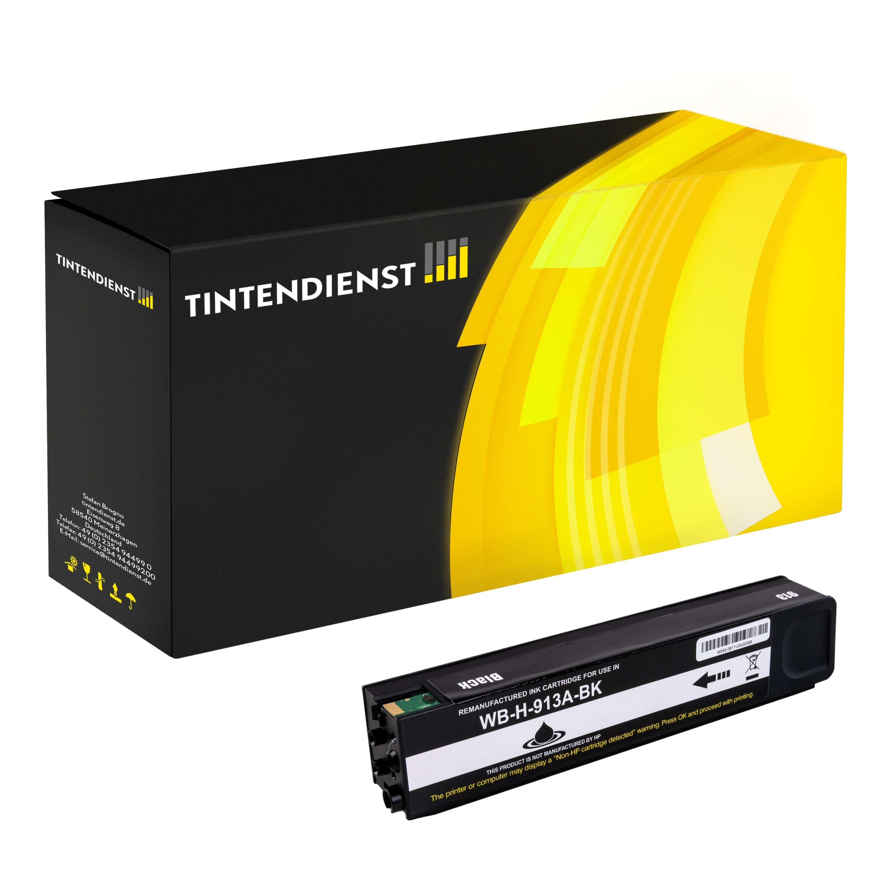 Druckerpatrone kompatibel für HP PageWide Pro 450 Series (L0R95AE / 913A) Schwarz