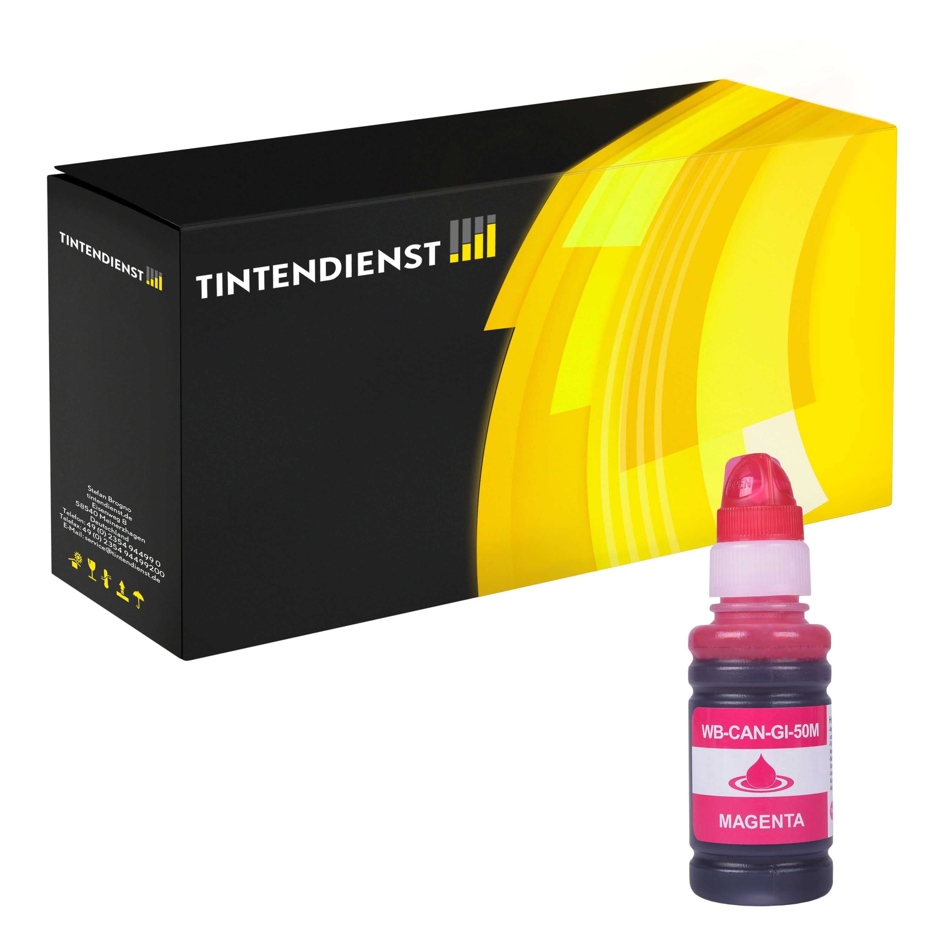 Tintentank kompatibel für Canon Pixma G 7050 (3404C001 / GI-50M) Magenta