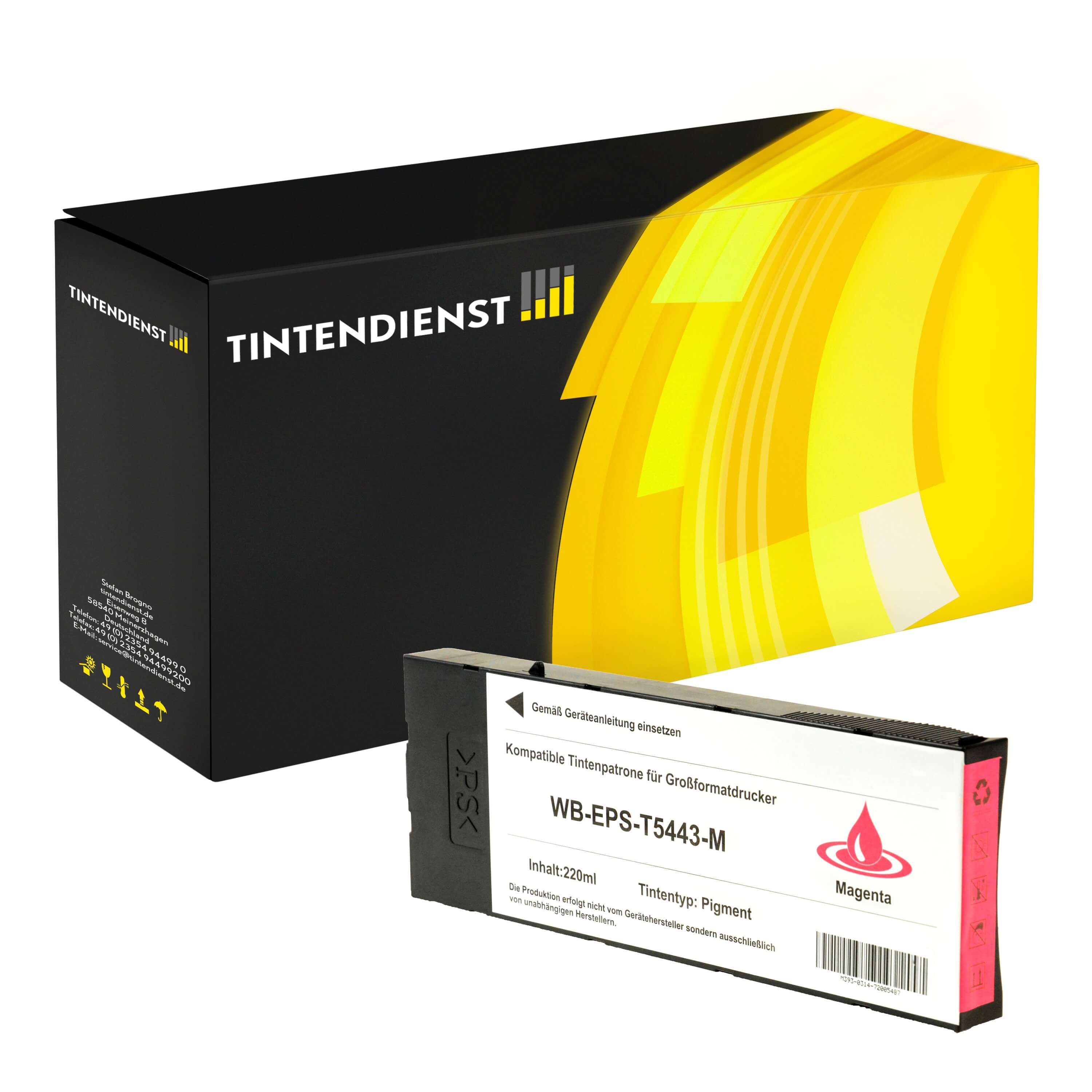 Druckerpatrone kompatibel für Epson C13T544300 / T5443 Magenta