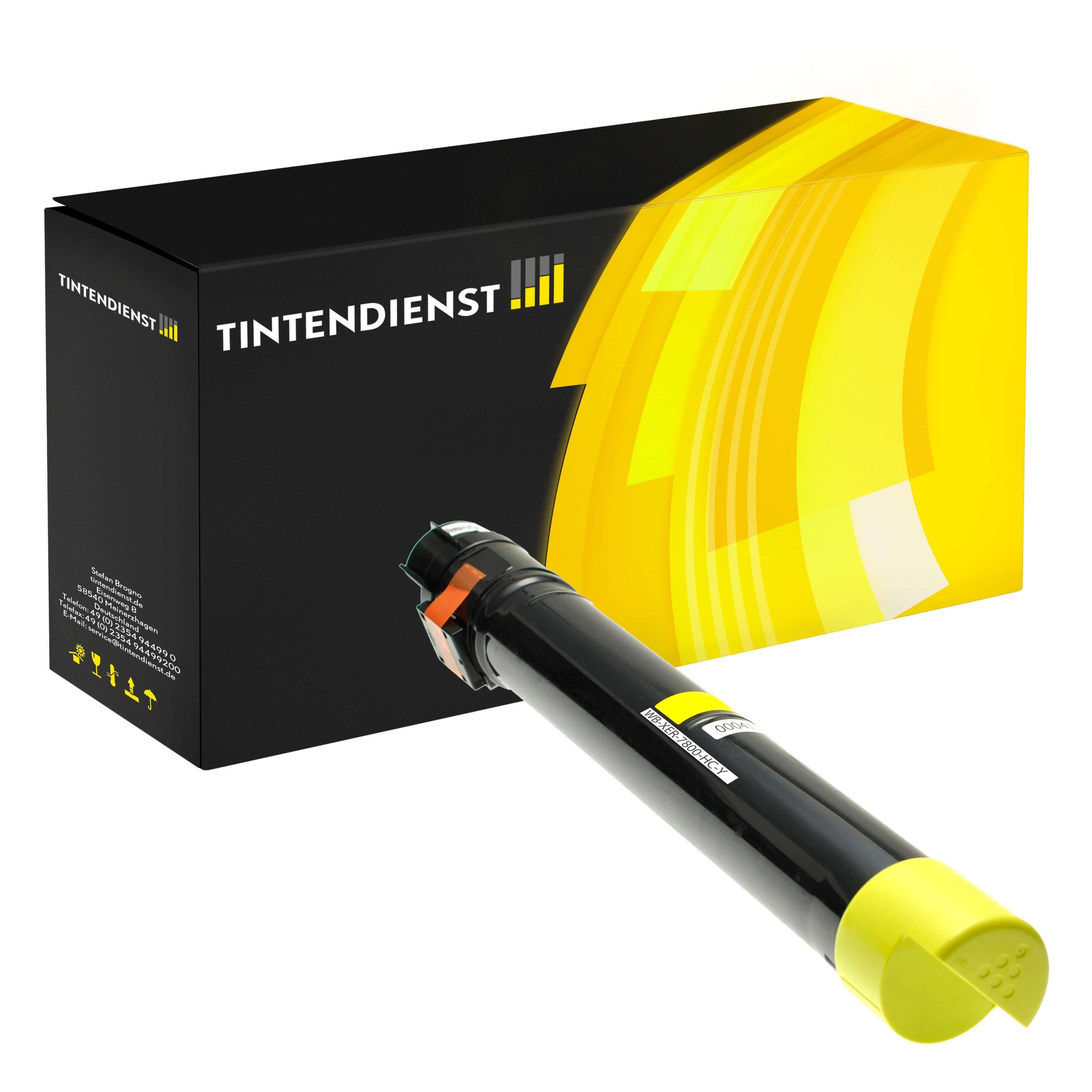 Toner kompatibel für Xerox Phaser 7800 DNM (106R01568) Gelb