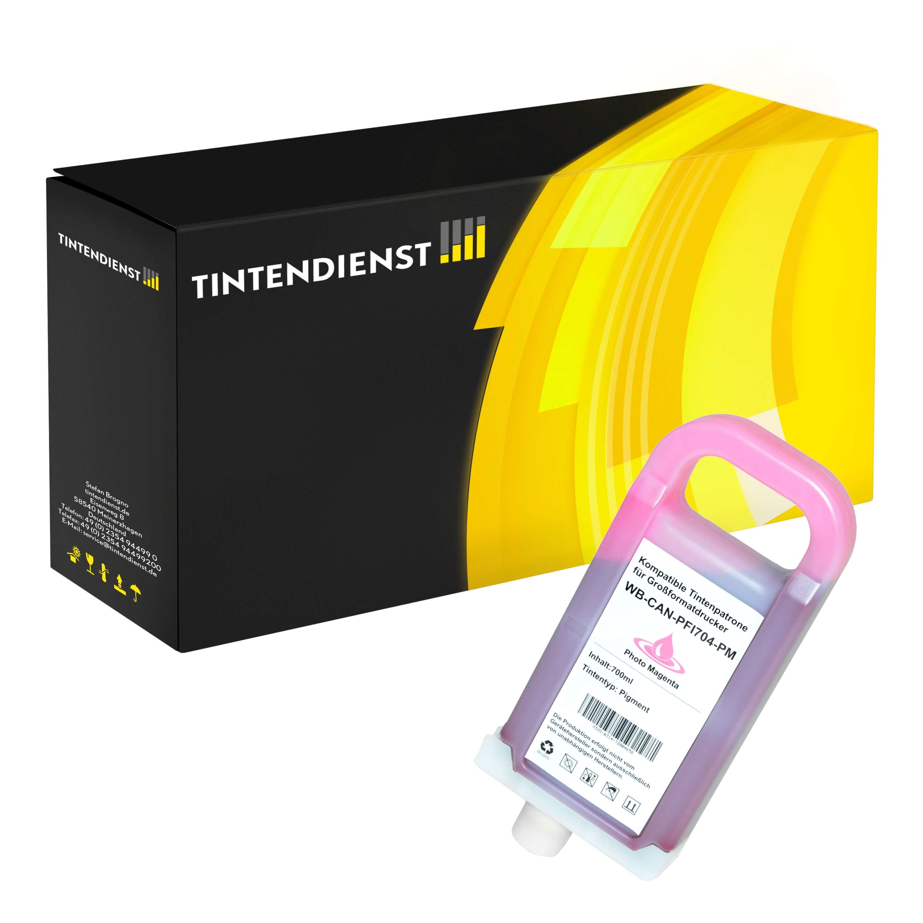 Druckerpatrone kompatibel für Canon 3866B005 / PFI-704PM Photo Magenta