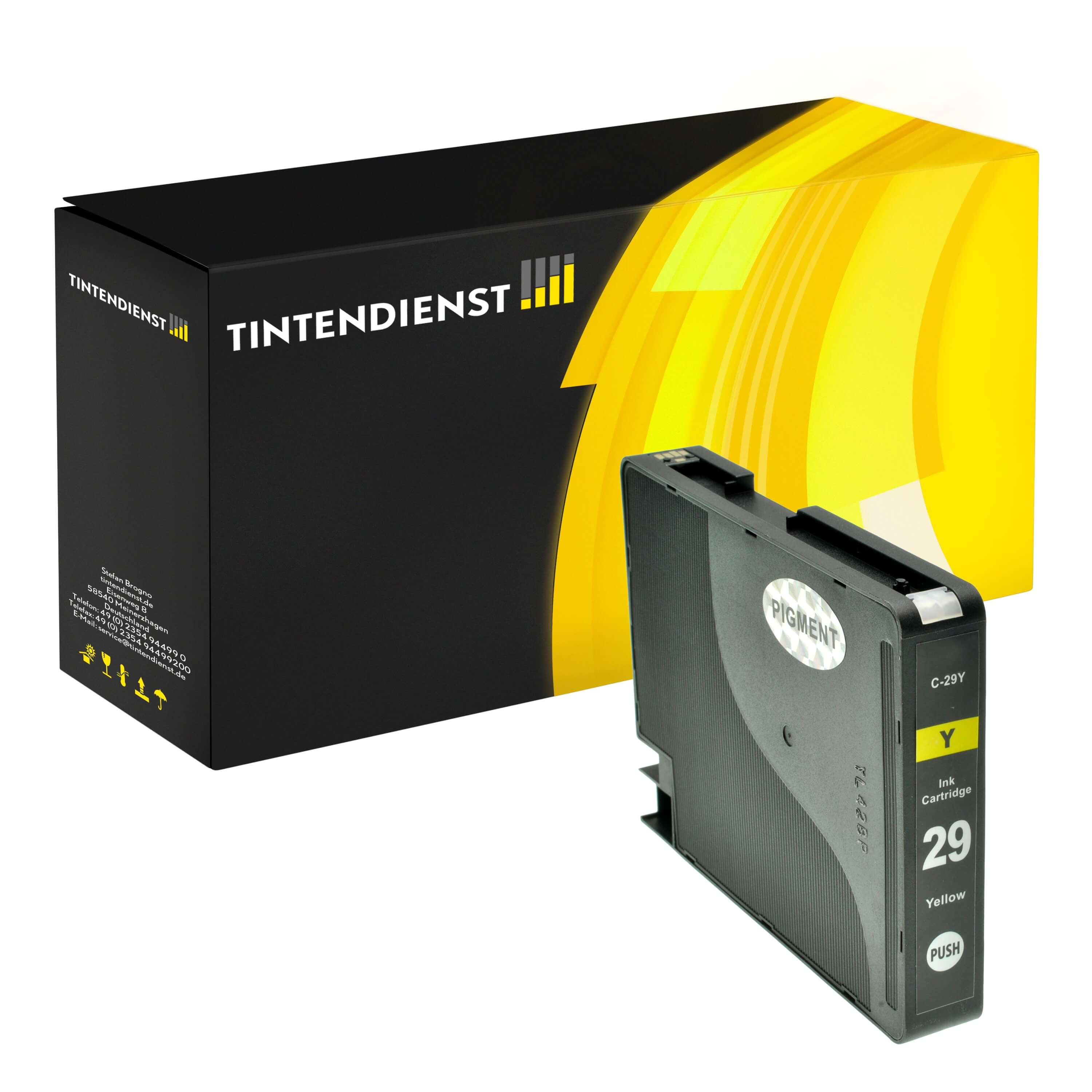 Druckerpatrone kompatibel für Canon Pixma Pro 1 (4875B001 / PGI-29Y) Gelb