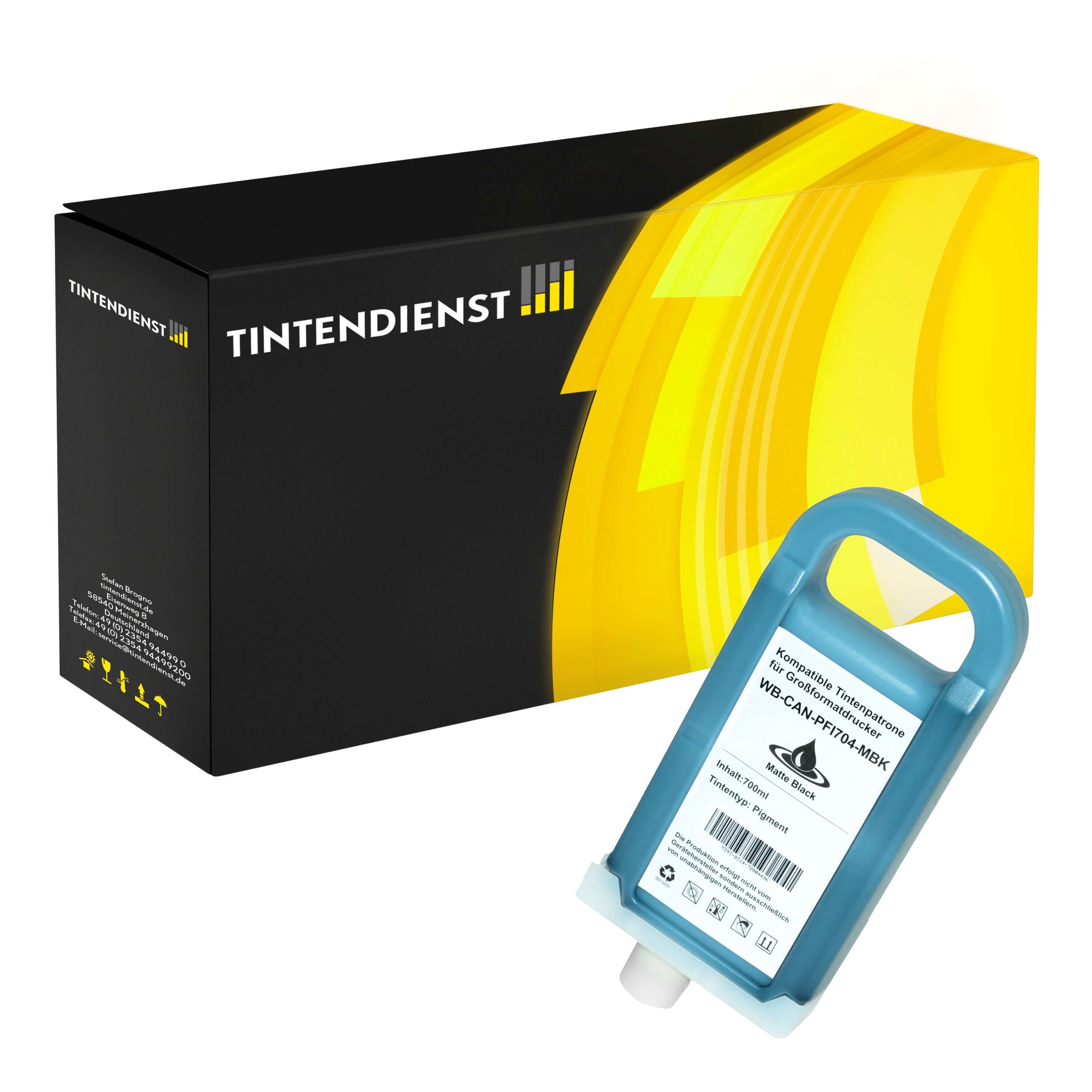 Druckerpatrone kompatibel für Canon imagePROGRAF IPF 8300 (3860B005 / PFI-704MBK) Matt Schwarz