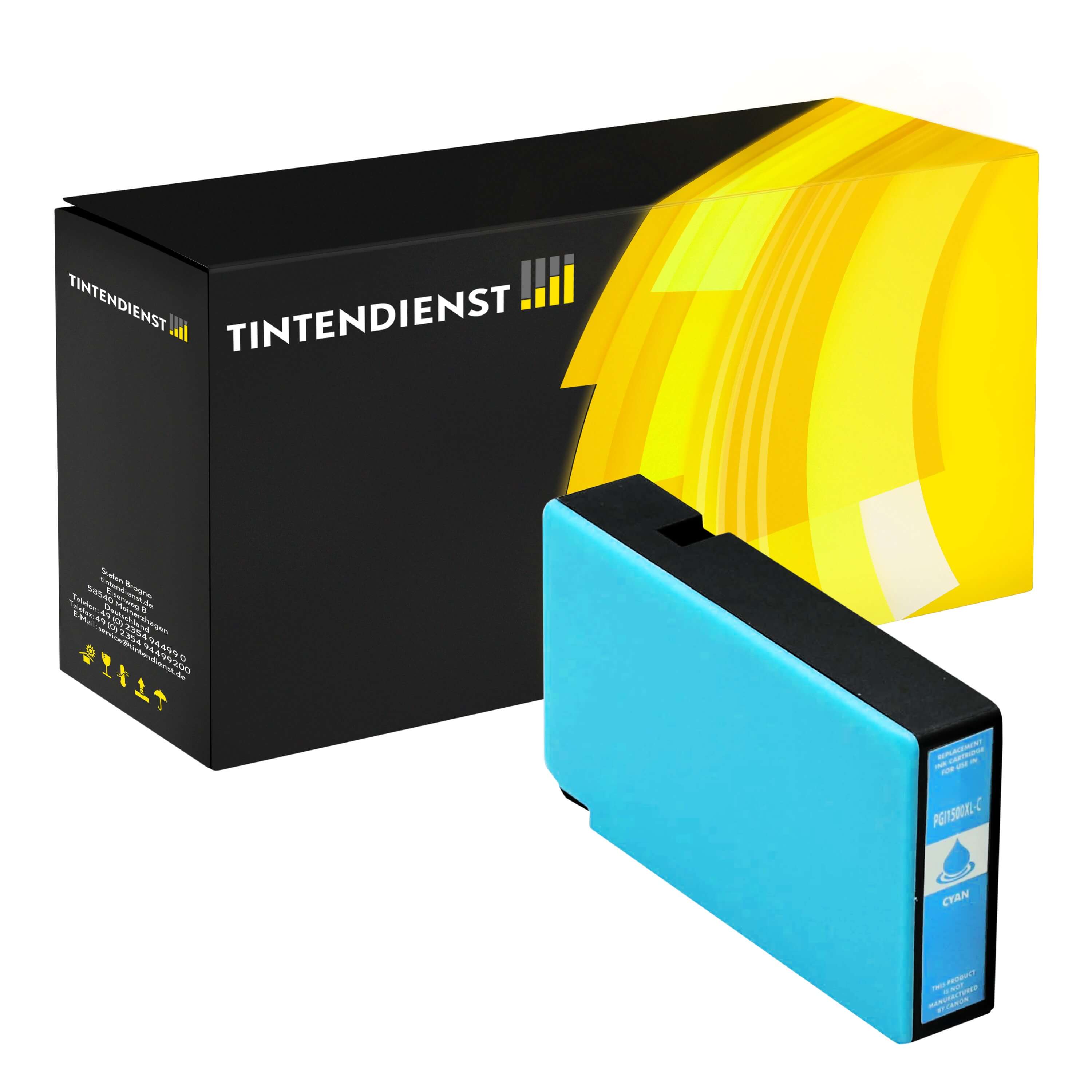 Druckerpatrone kompatibel für Canon Maxify MB 2050 (9193B001 / PGI-1500XLC) Cyan