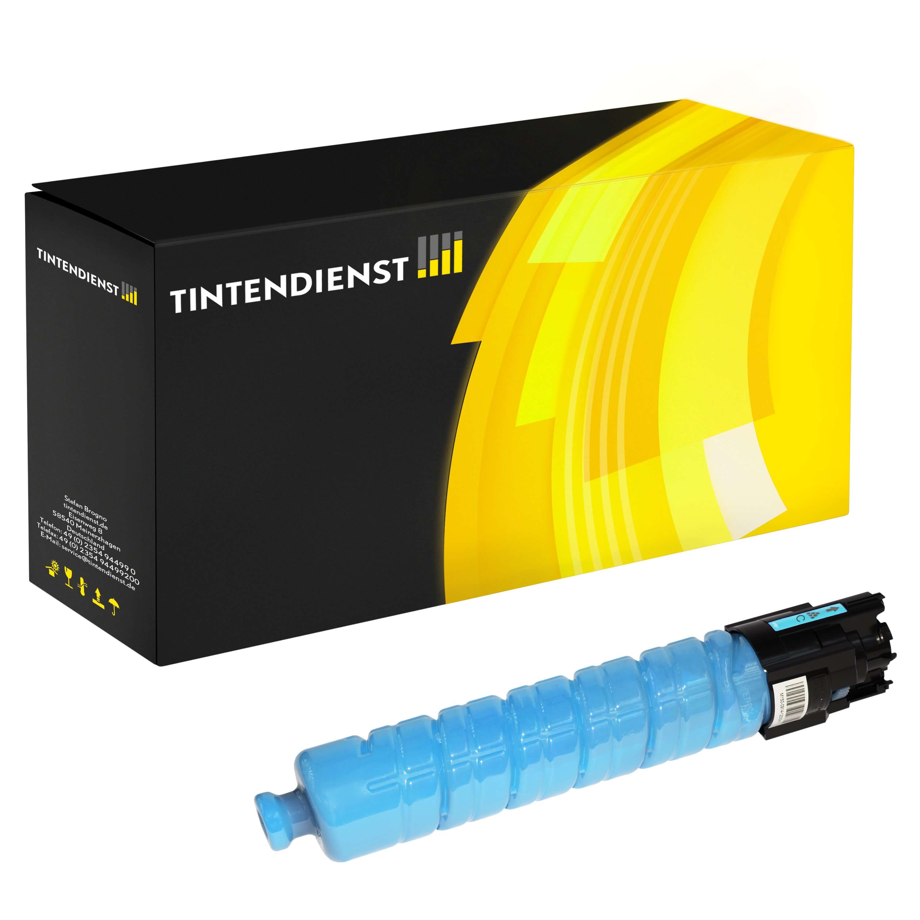 Toner kompatibel für Ricoh Aficio SP C 441 DN (821077 / TYPESPC430E) Cyan