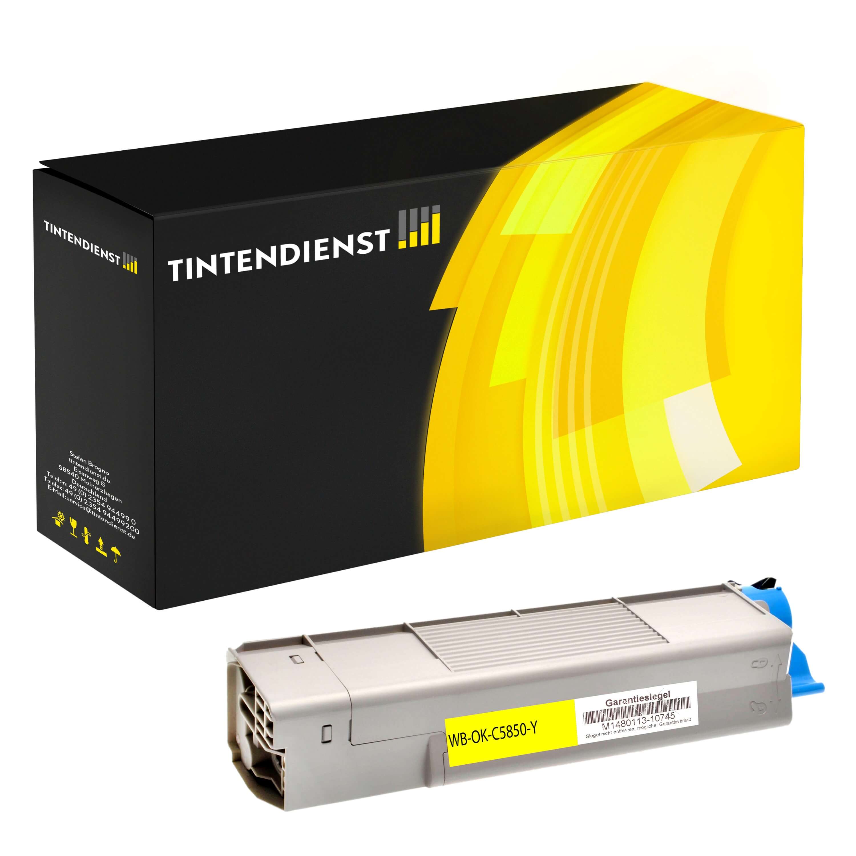 Toner kompatibel für OKI C 5850 DN (43865721) Gelb XL