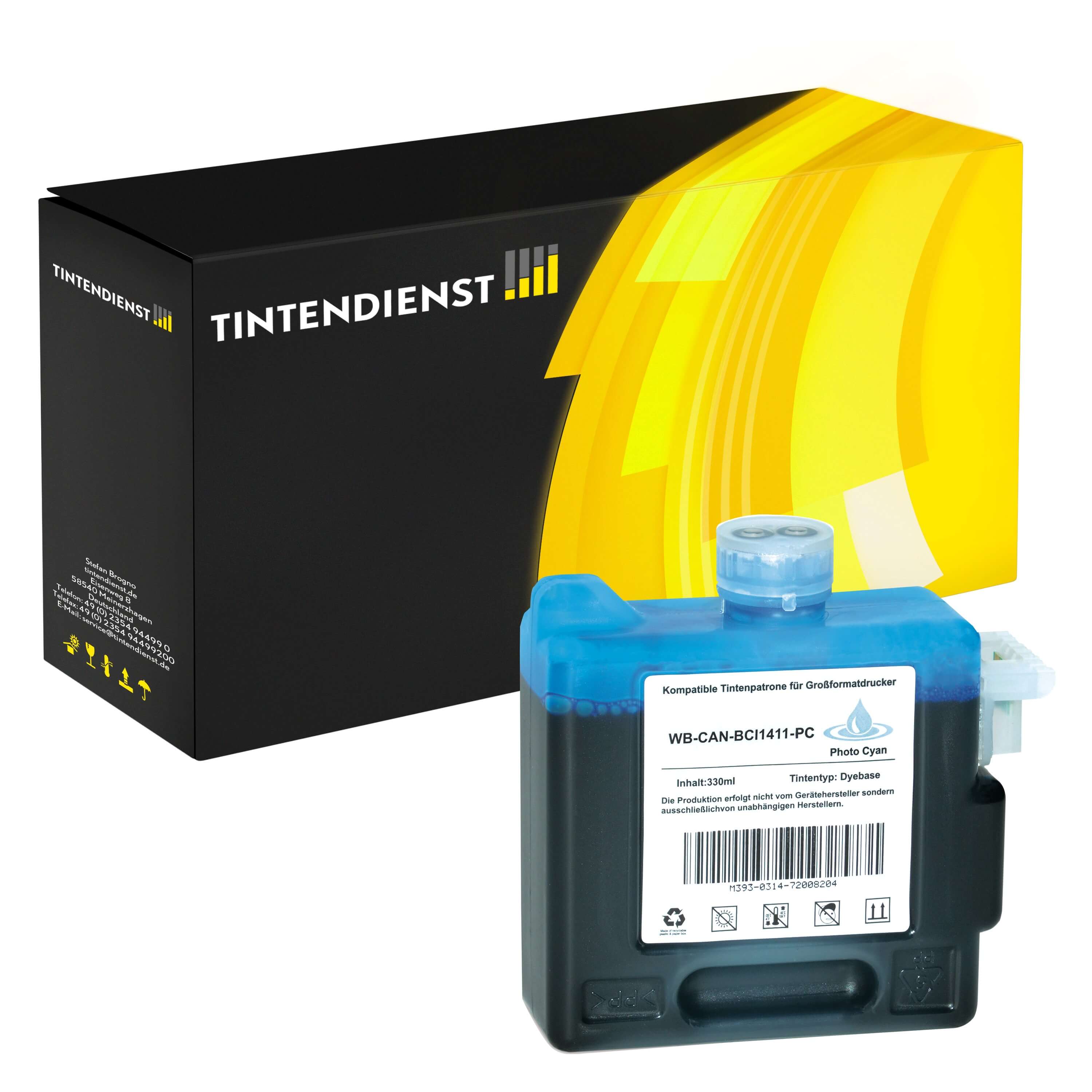 Druckerpatrone kompatibel für Canon W 8200 D (7578A001 / BCI-1411PC) Photo Cyan