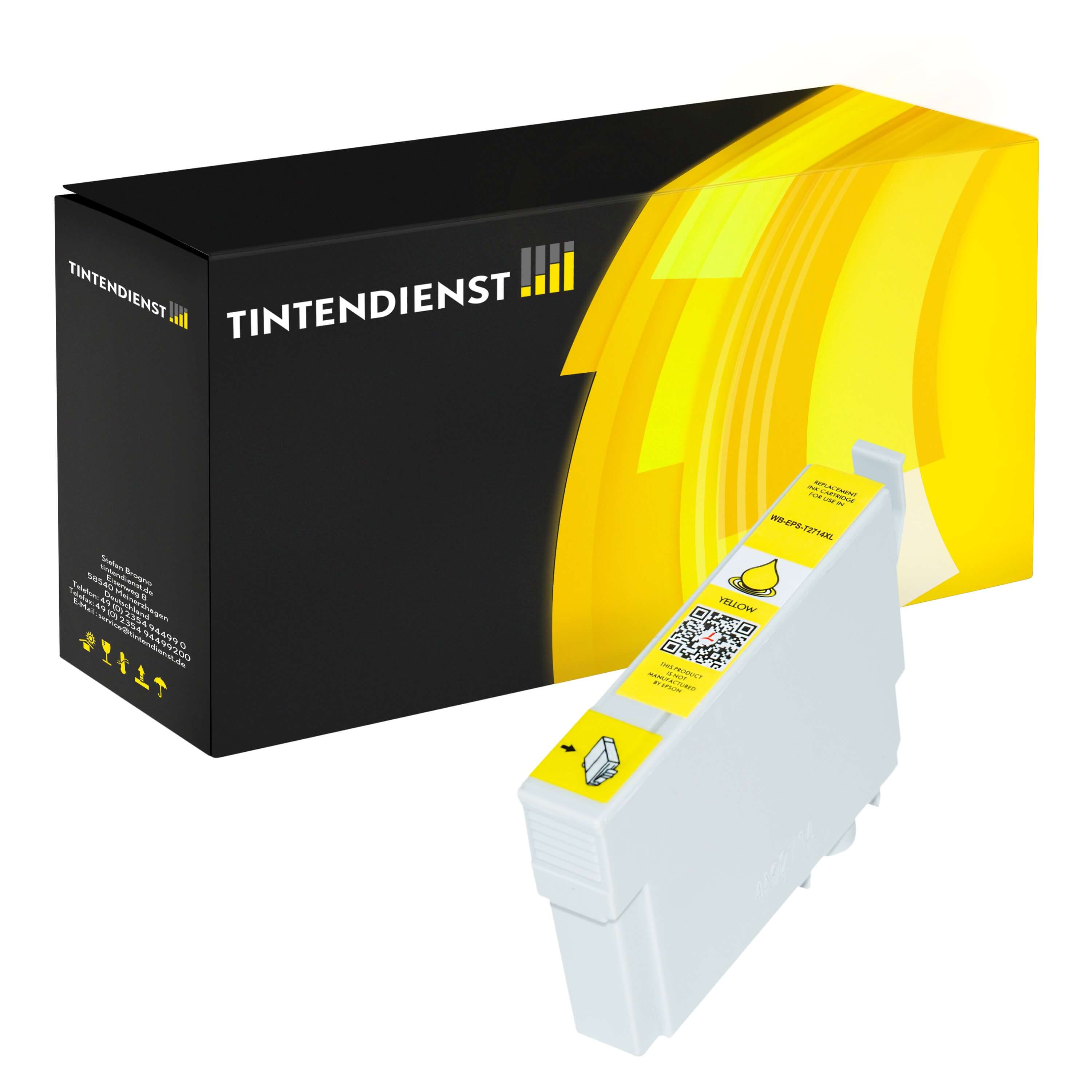 Druckerpatrone kompatibel für Epson Workforce WF-7720 DTWF (C13T27144010 / 27XL) Gelb