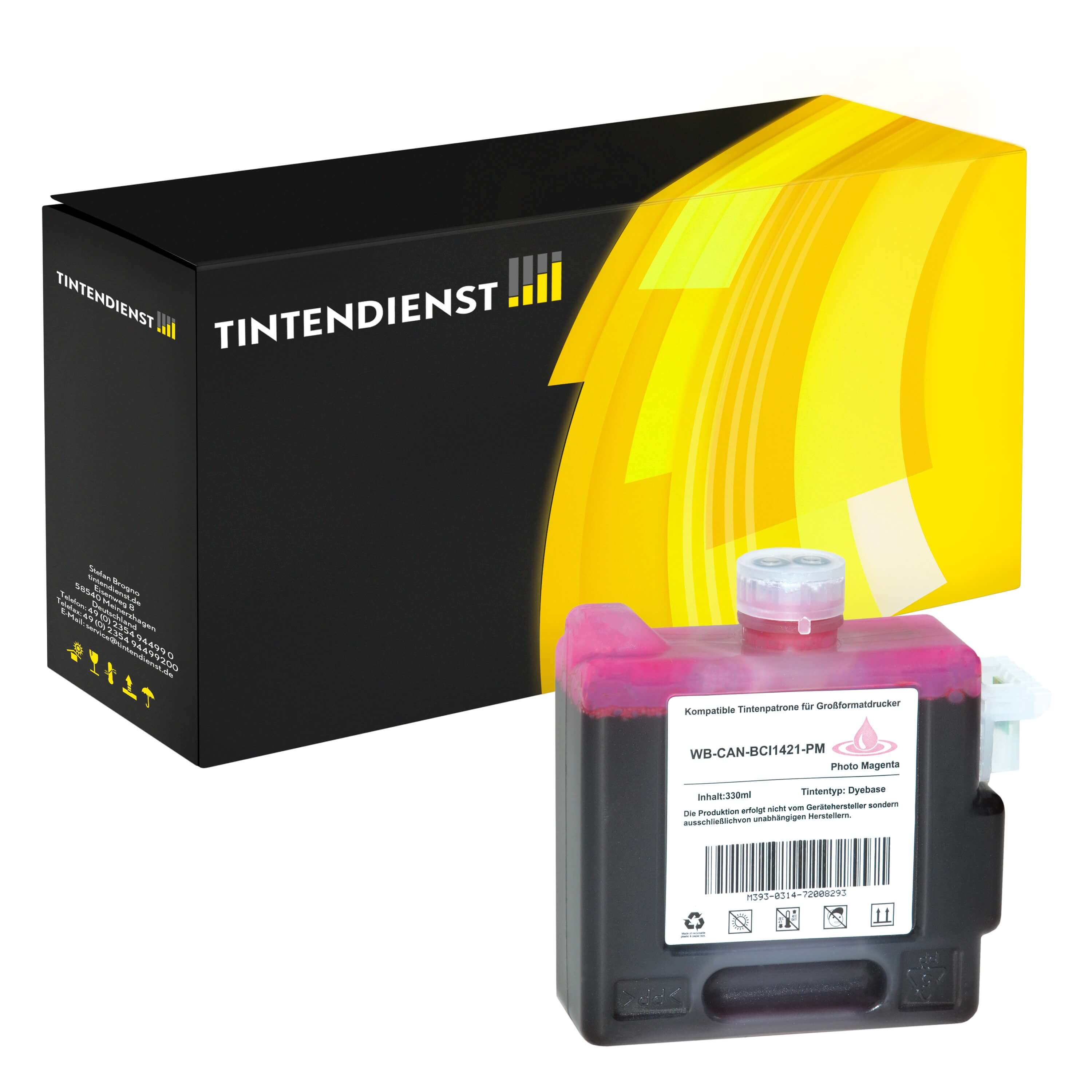 Druckerpatrone kompatibel für Canon imagePROGRAF W 8400 P (8372A001 / BCI-1421PM) Photo Magenta