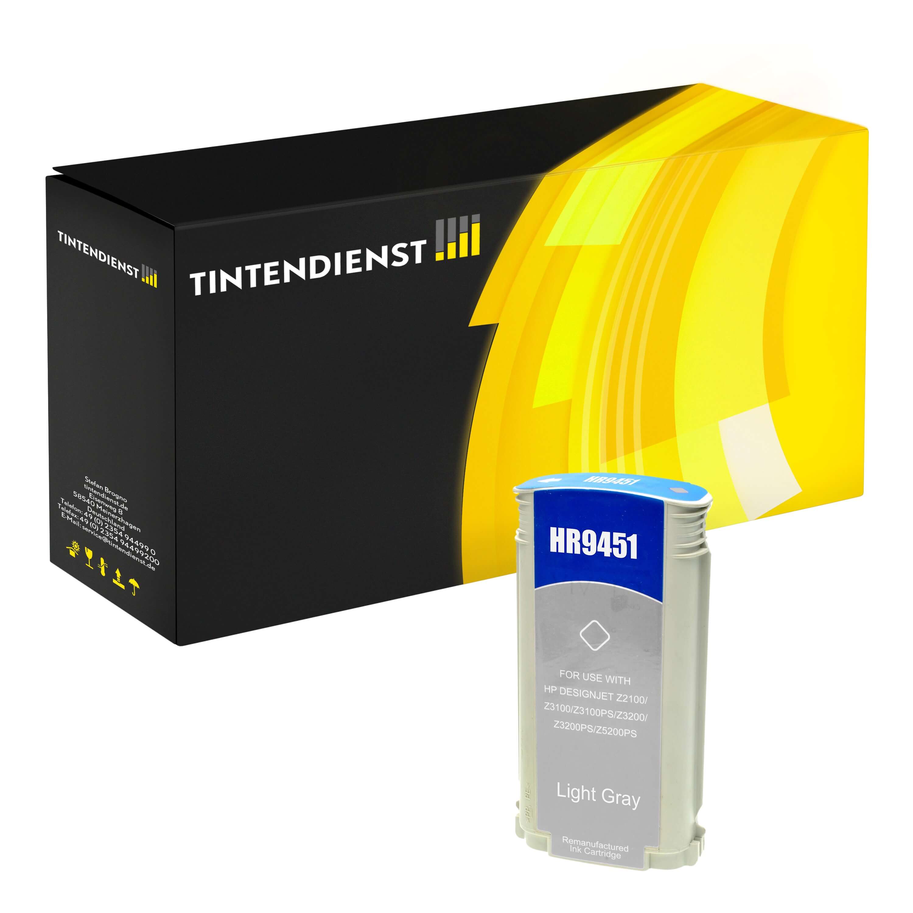 Druckerpatrone kompatibel für HP DesignJet Z 2100 24 Inch (C9451A / 70) Light Grau