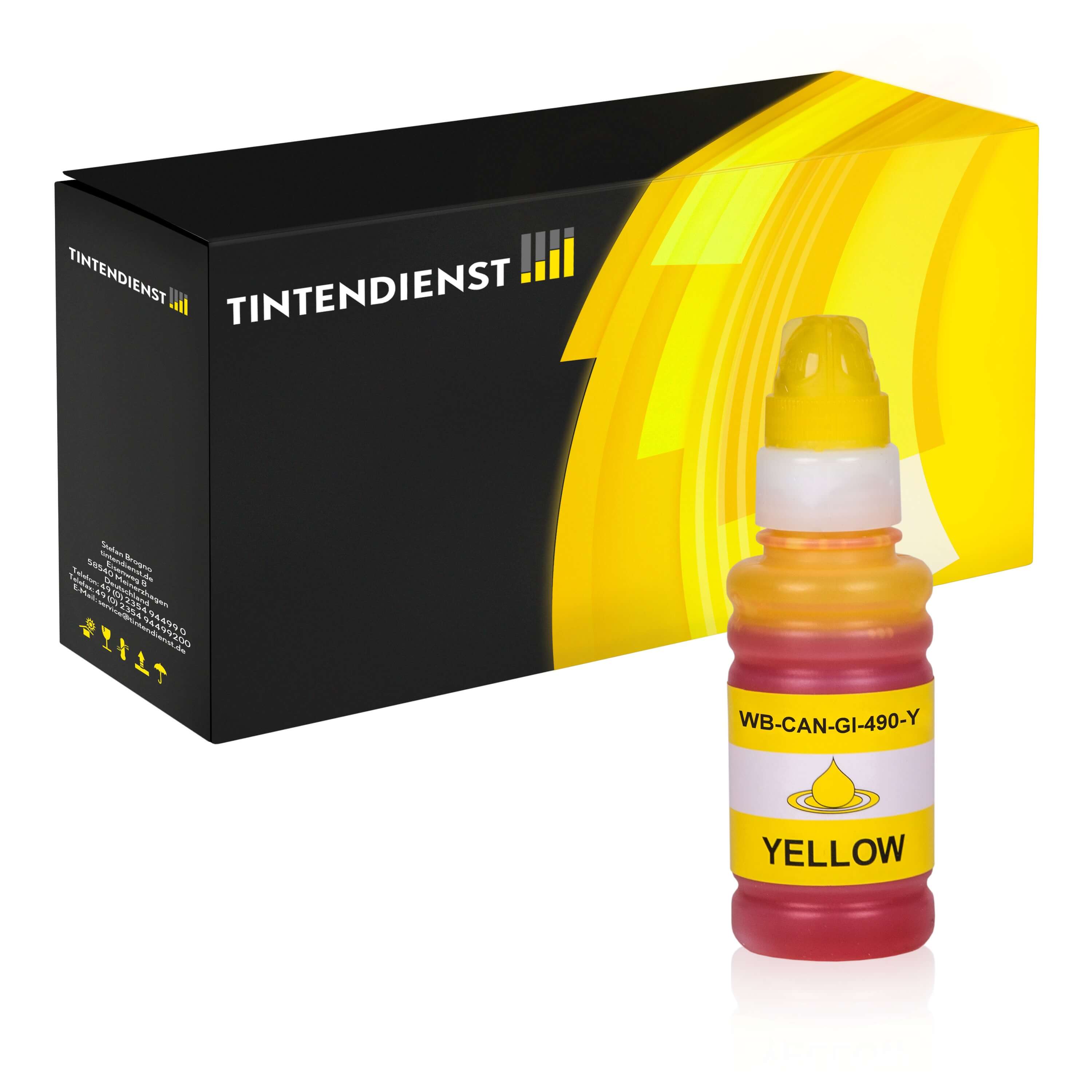 Tintentank kompatibel für Canon Pixma G 1501 (1606C001 / GI-590Y) Gelb