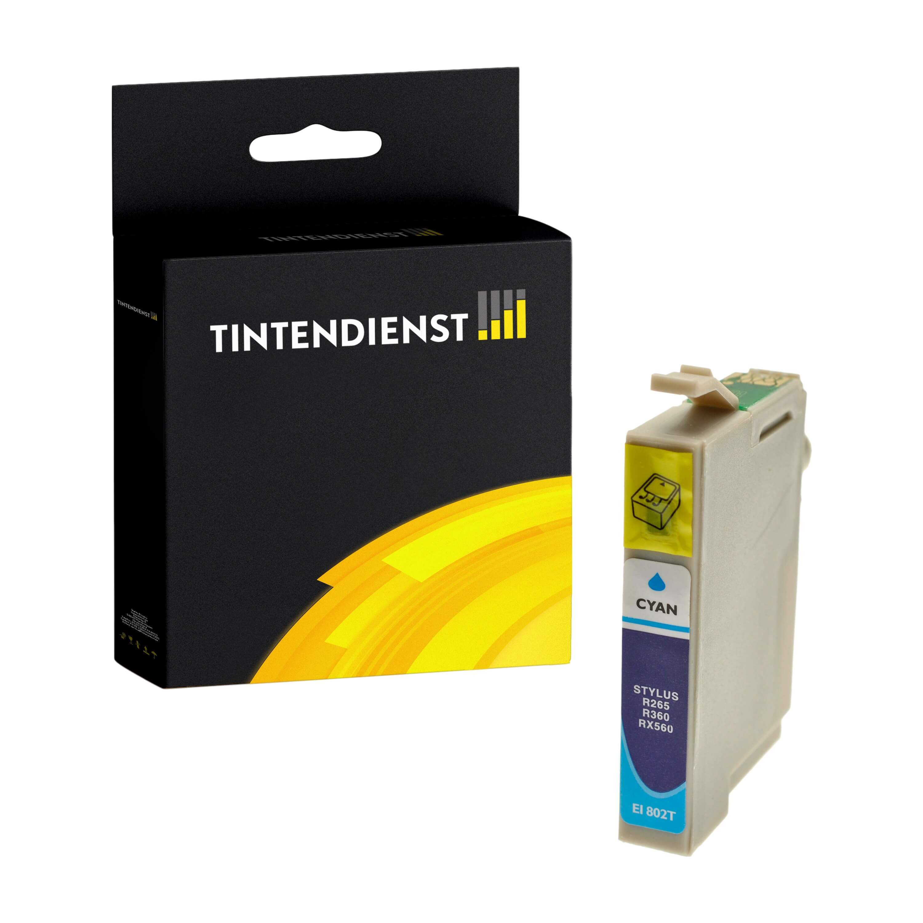 Druckerpatrone kompatibel für Epson Stylus Photo R 265 (C13T08024011 / T0802) Cyan
