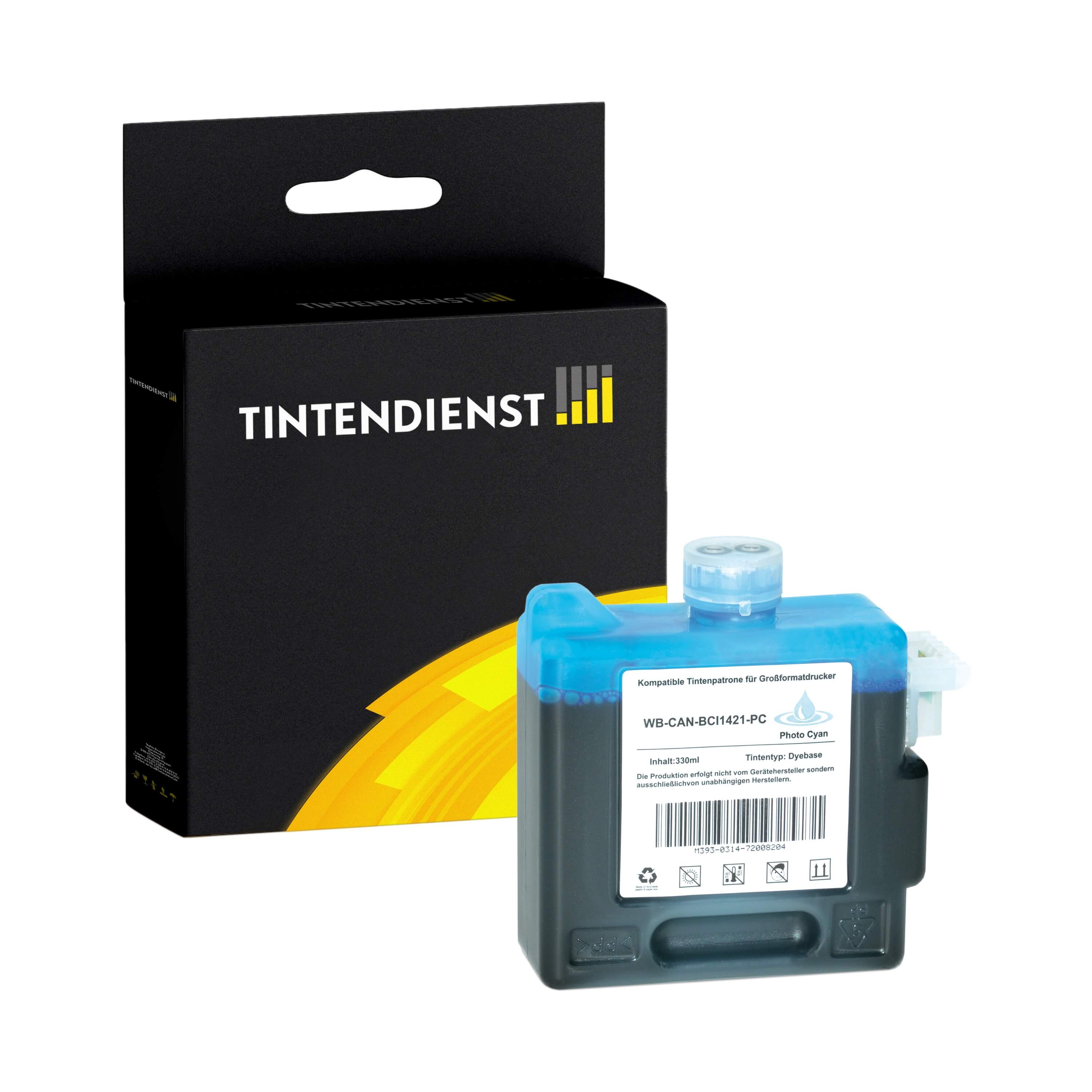 Druckerpatrone kompatibel für Canon imagePROGRAF W 8400 P (8371A001 / BCI-1421PC) Photo Cyan