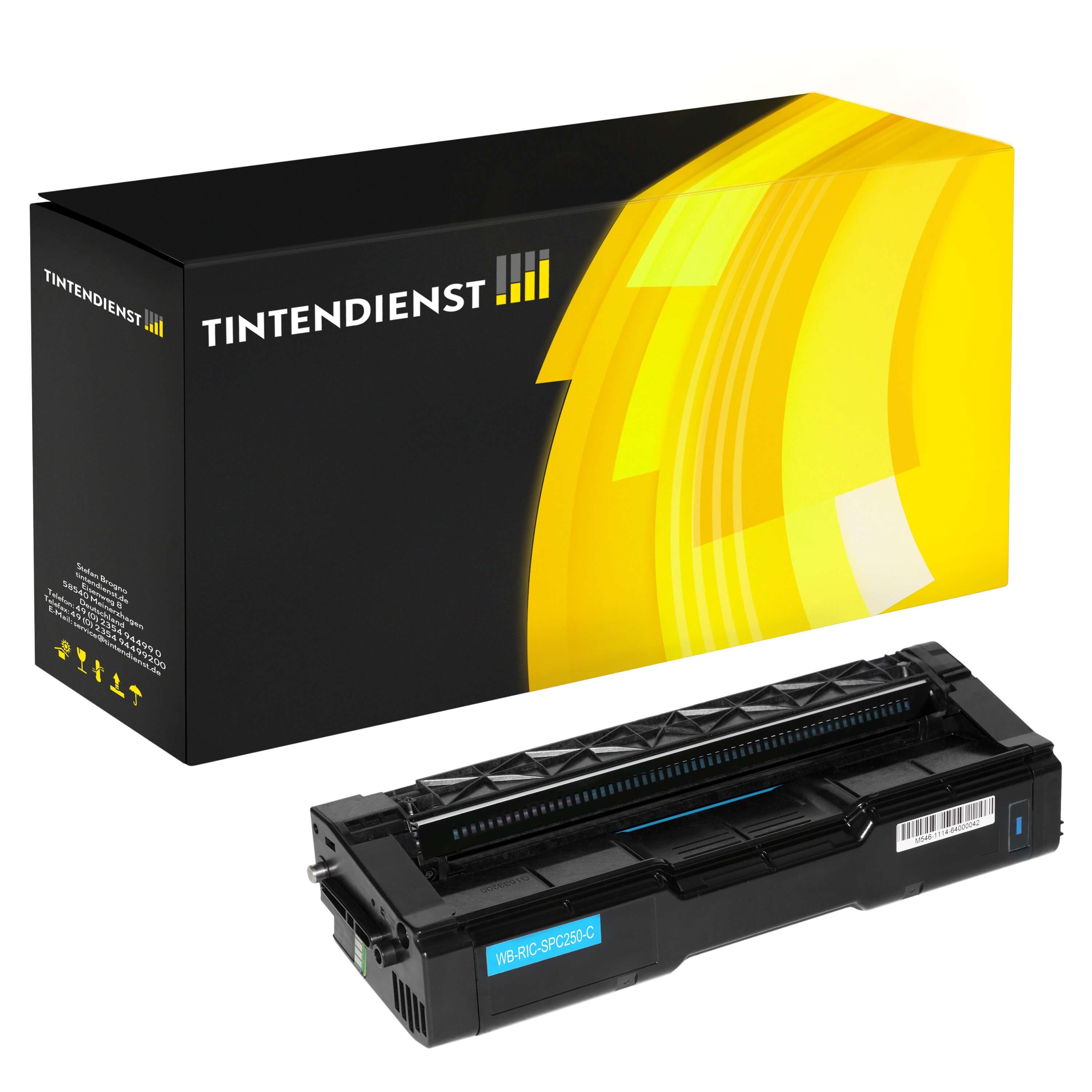 Toner kompatibel für Ricoh SP C 250 dn (407544) Cyan