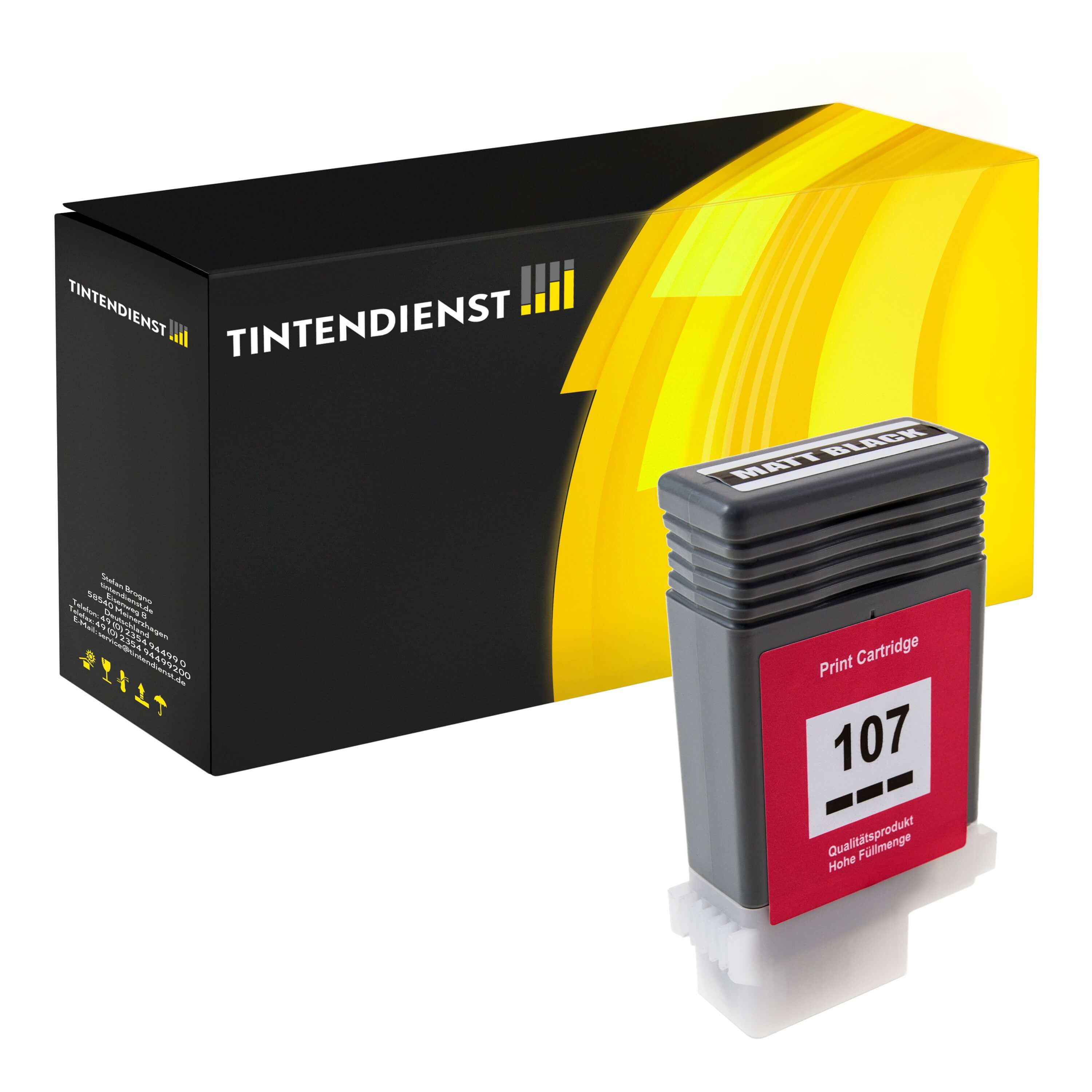 Druckerpatrone kompatibel für Canon imagePROGRAF IPF 680 Series (6704B001 / PFI-107MBK) Schwarz