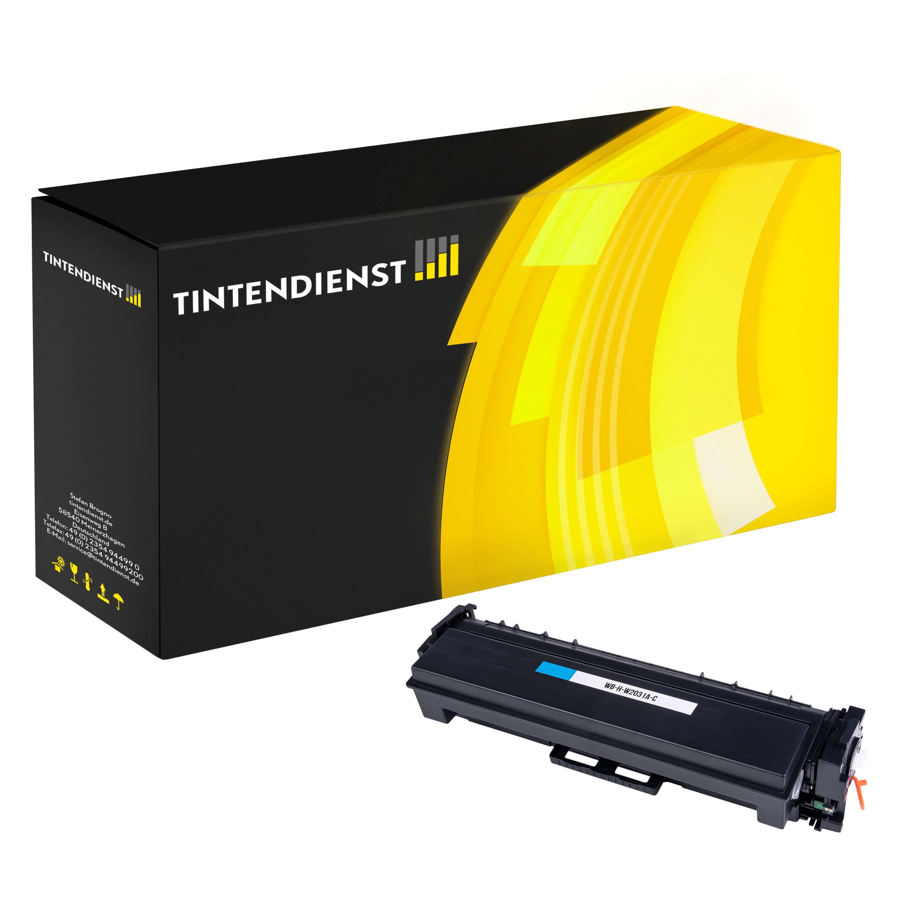 Toner kompatibel für HP Color LaserJet Managed E 47528 f (W2031A / 415A) Cyan